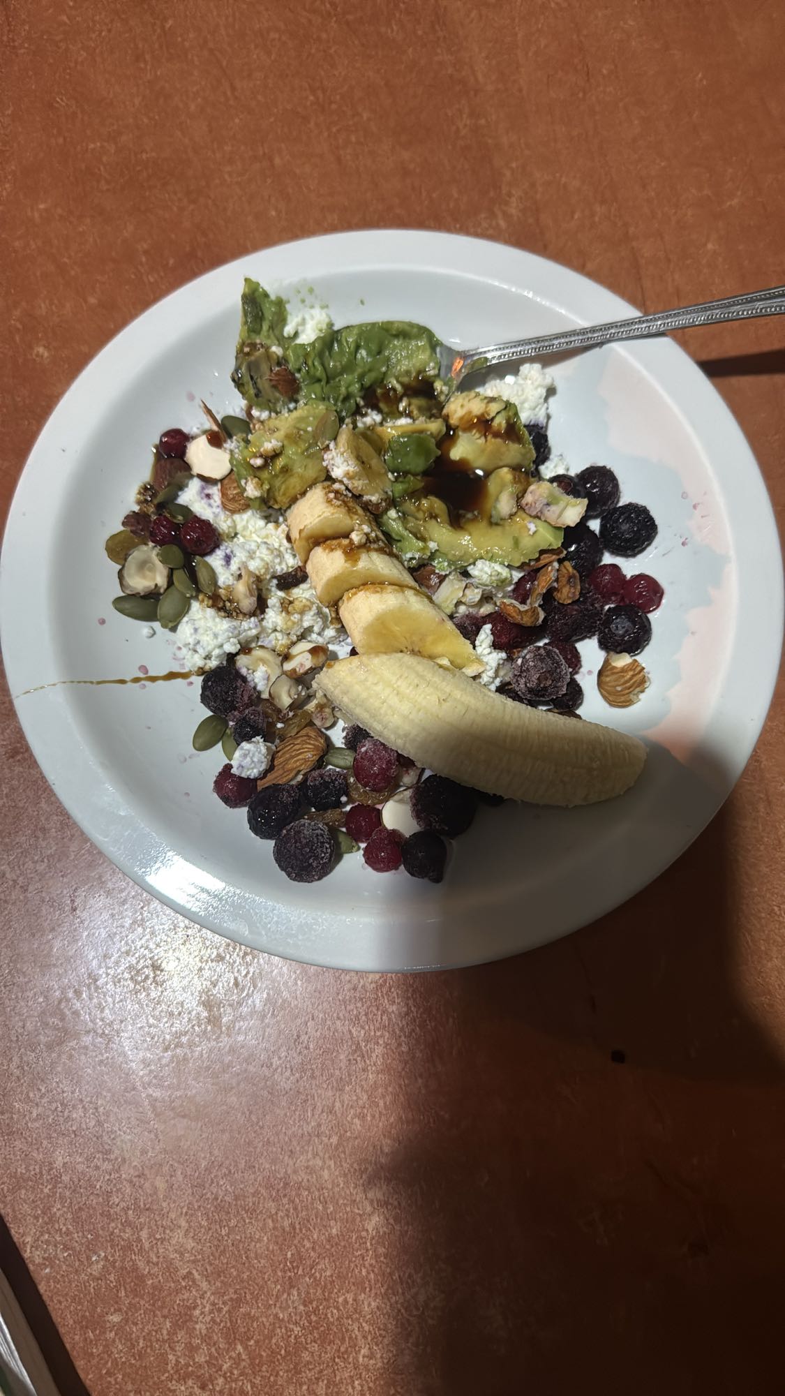 Cottage Cheese Fruit Nut Bowl