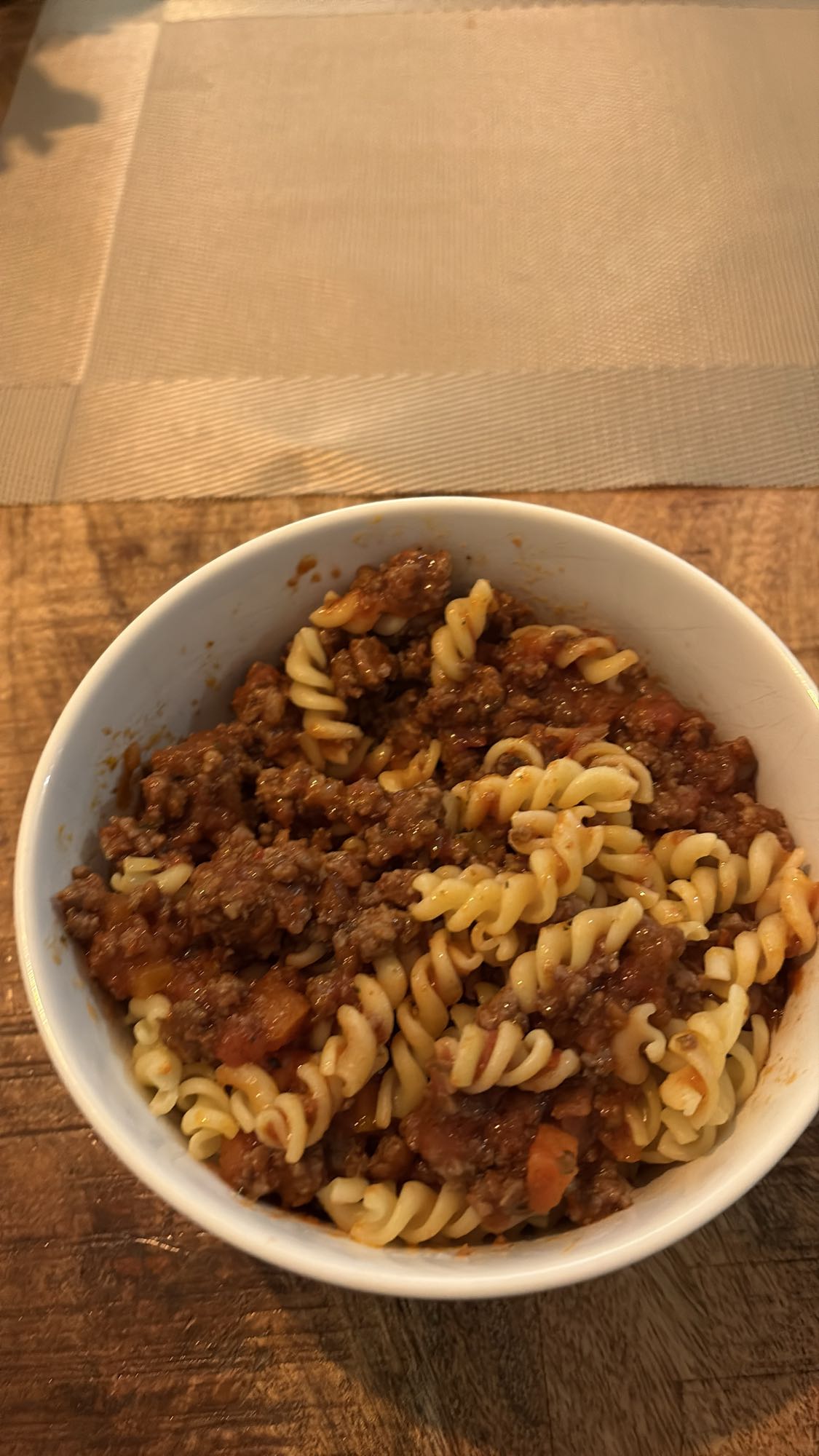 Pasta met gehaktsaus