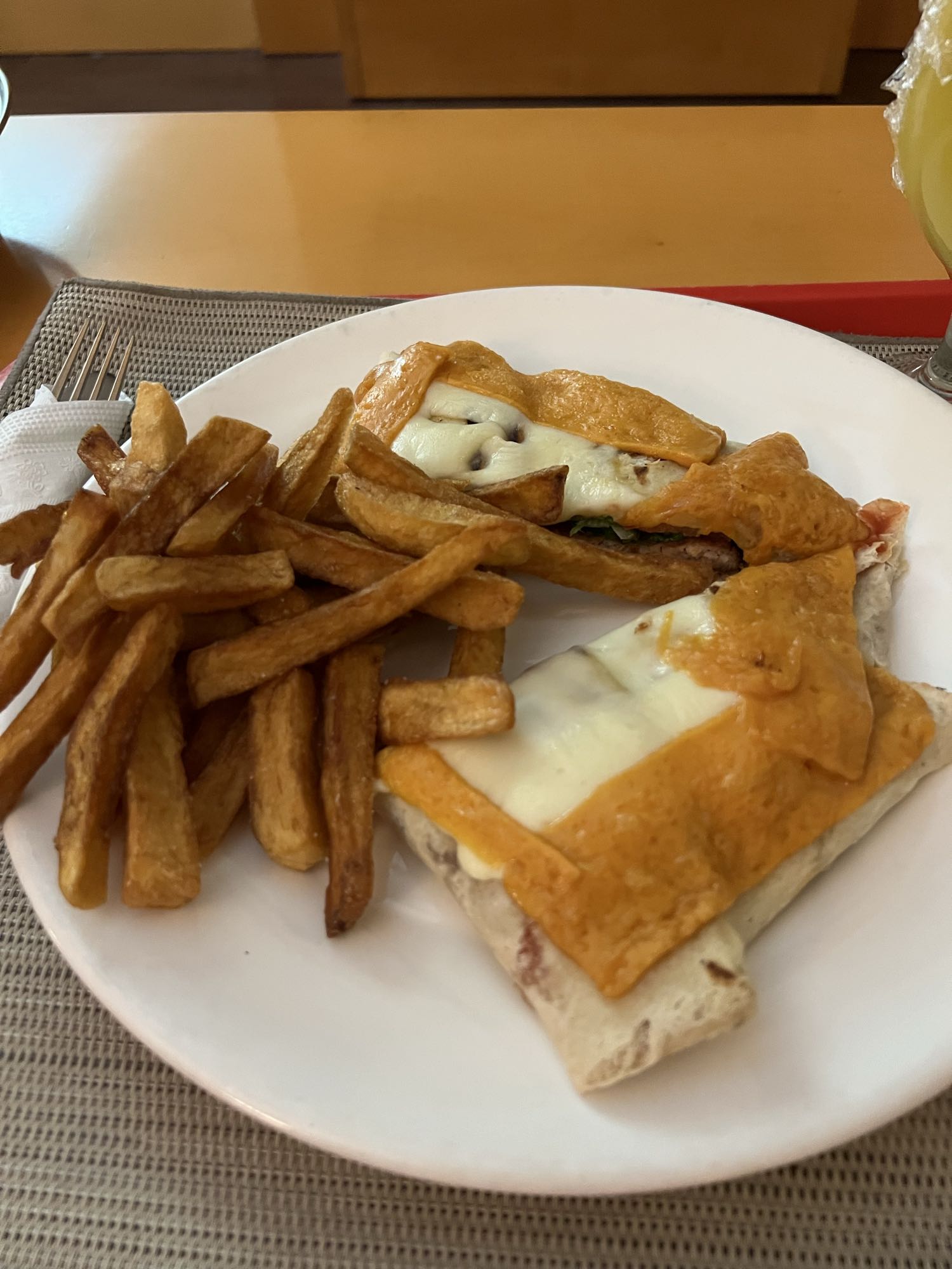 Cheesy Sandwich & Fries