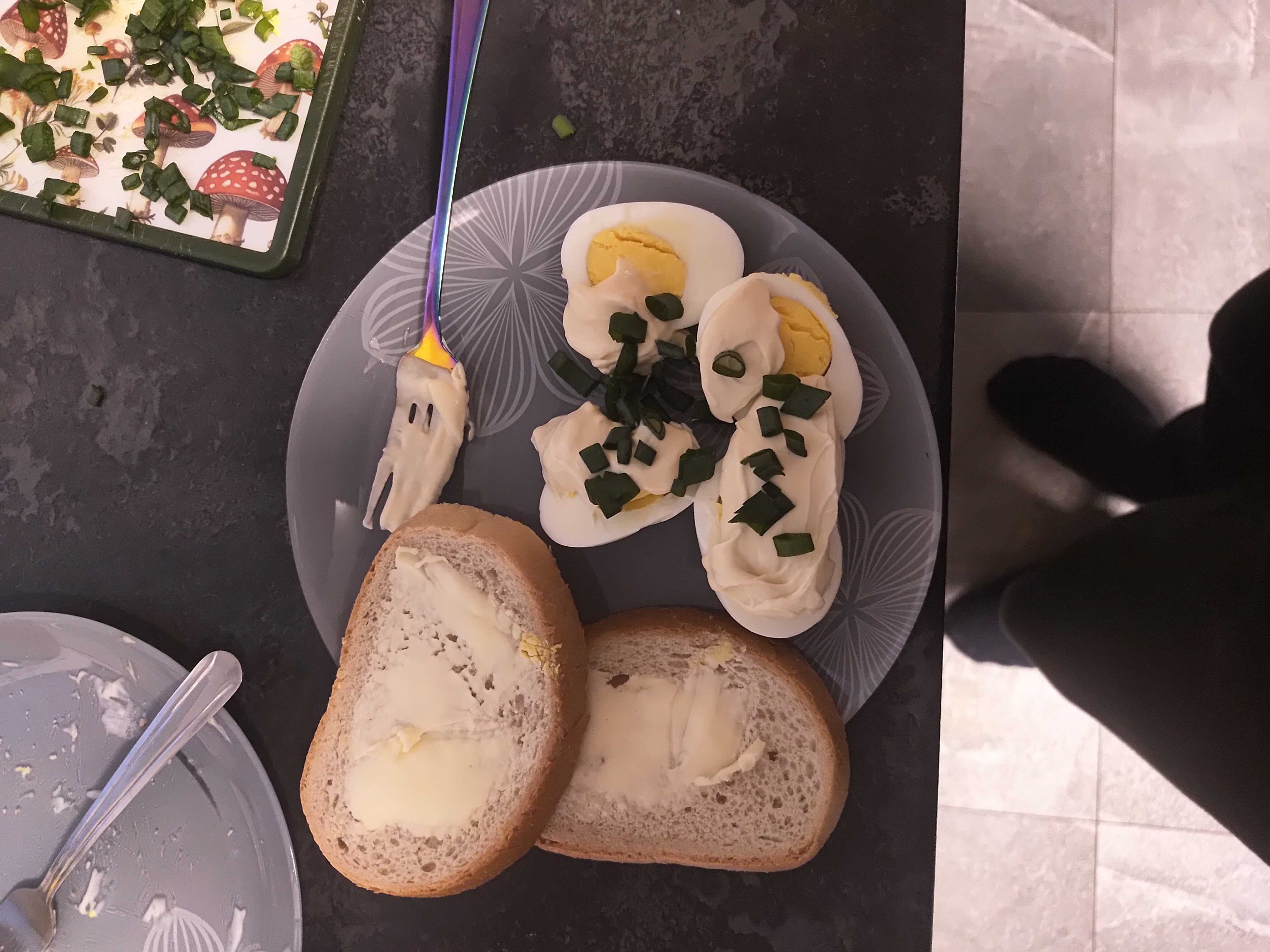 Eggs and Bread Breakfast