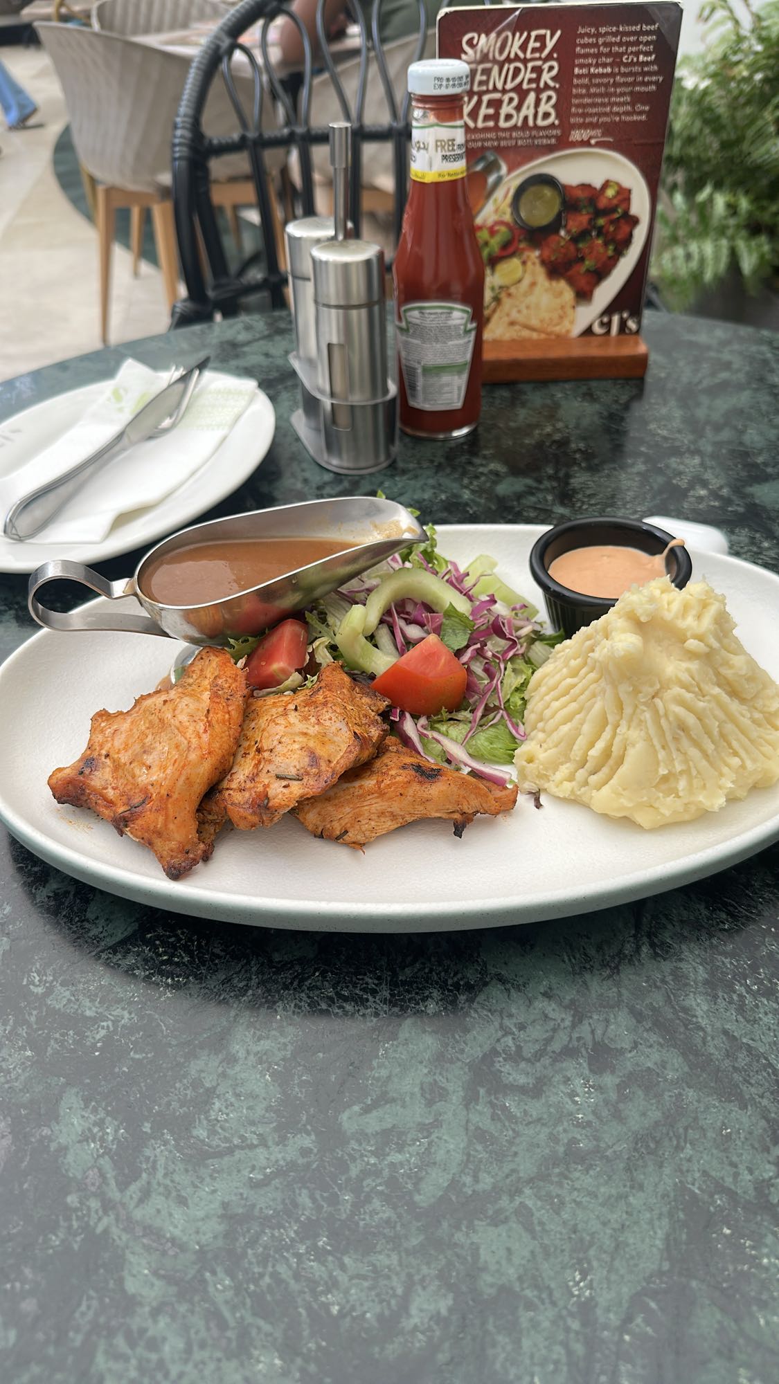 Grilled Chicken with Mash