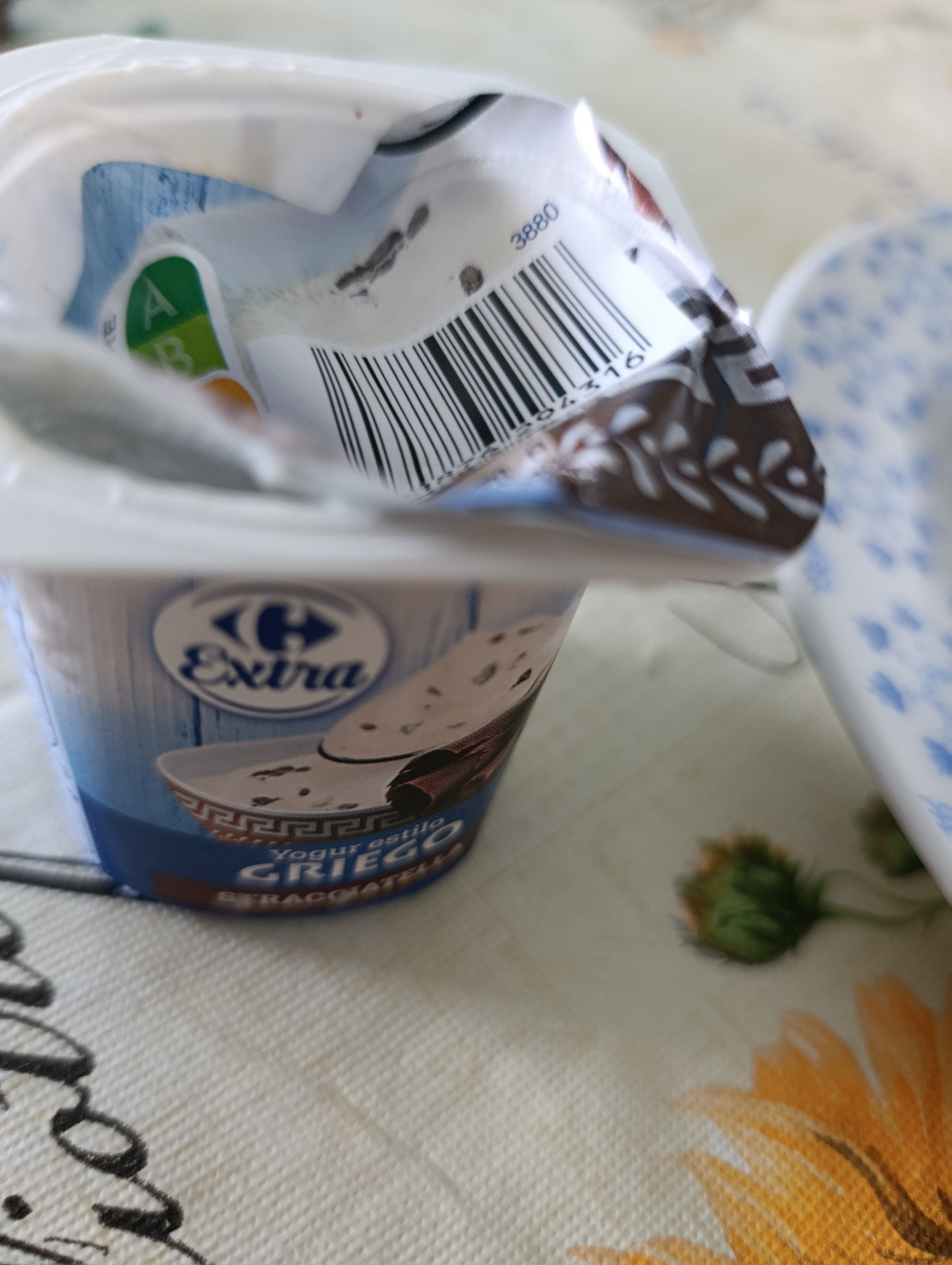 Yogur griego stracciatella