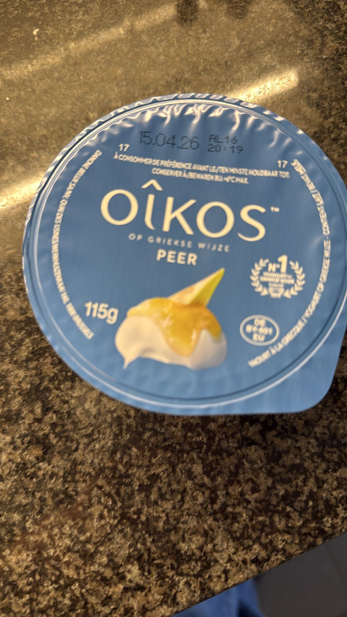 Griekse yoghurt peer