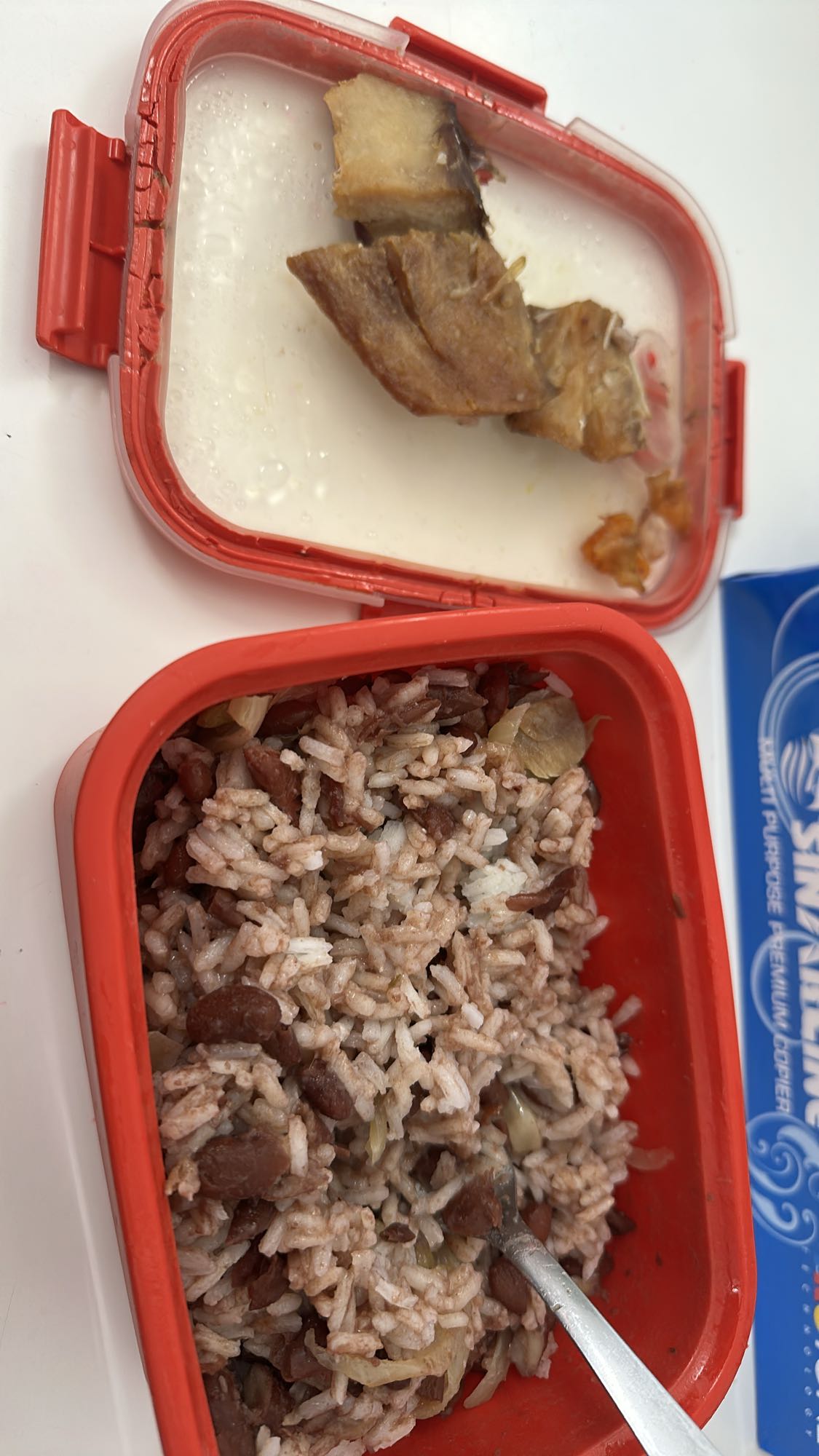 Riz haricots et porc