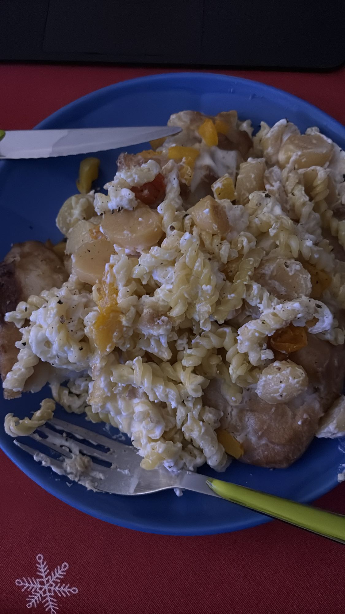 Poulet pâtes crémeuses