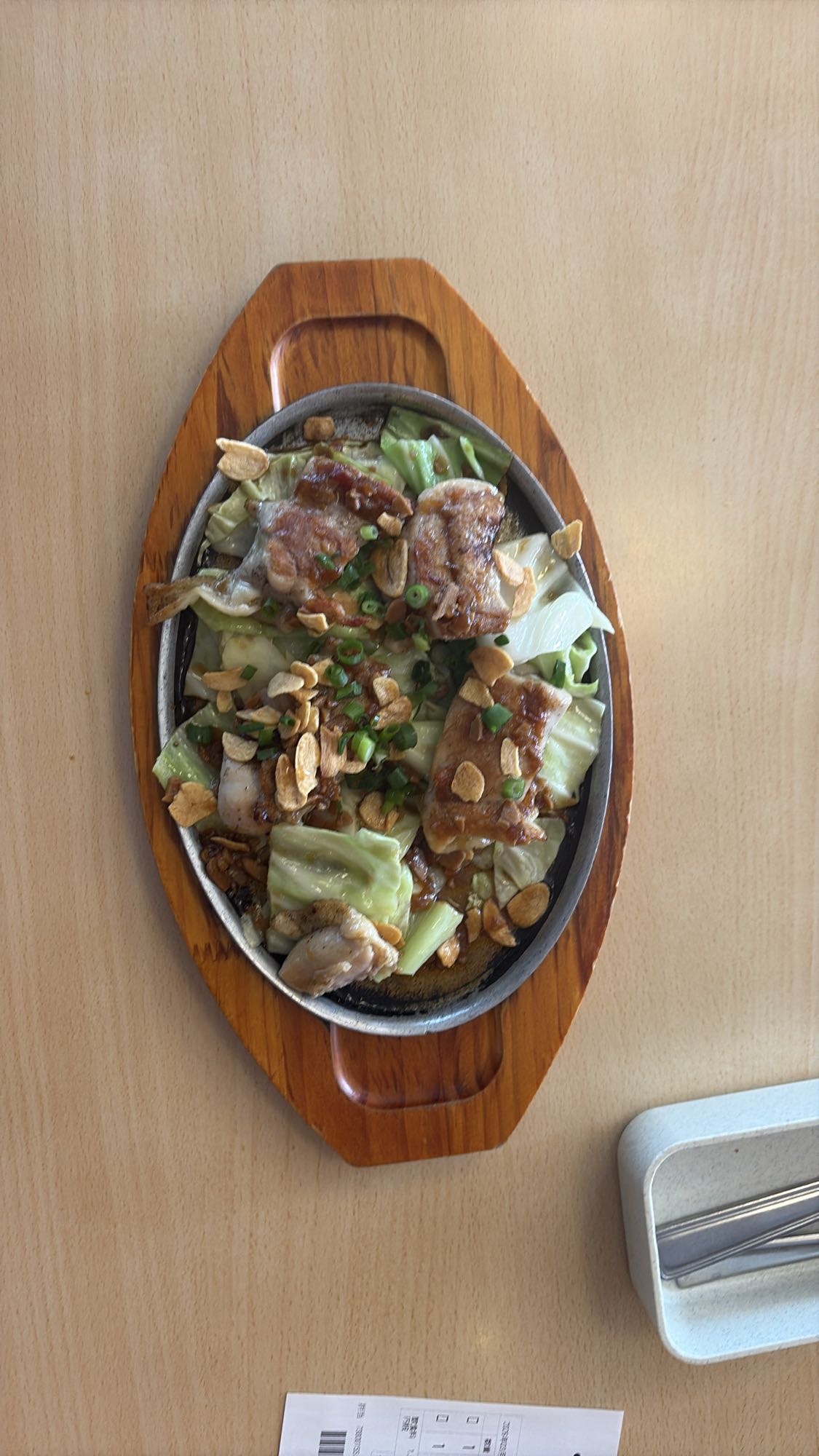 豚肉とキャベツの鉄板焼き