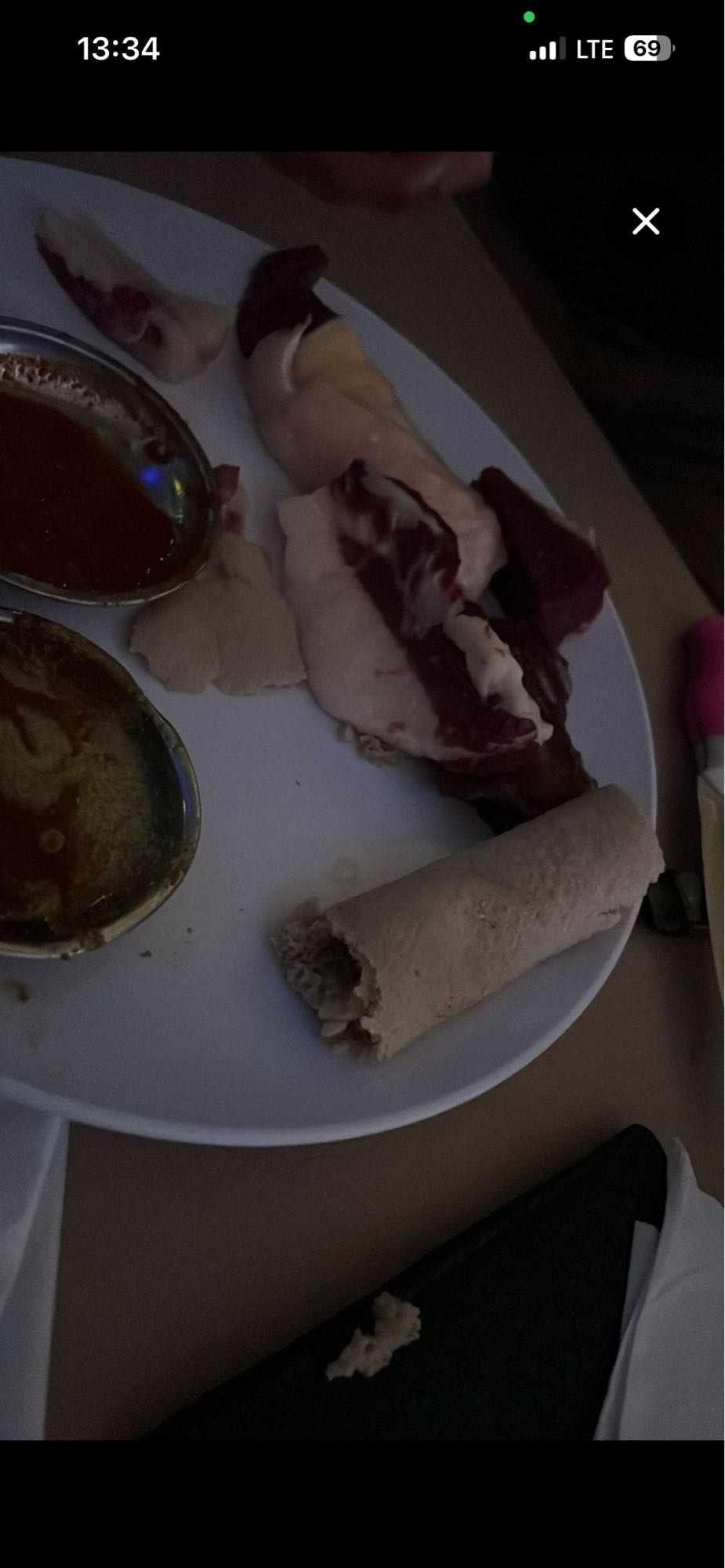 Wraps with sauce