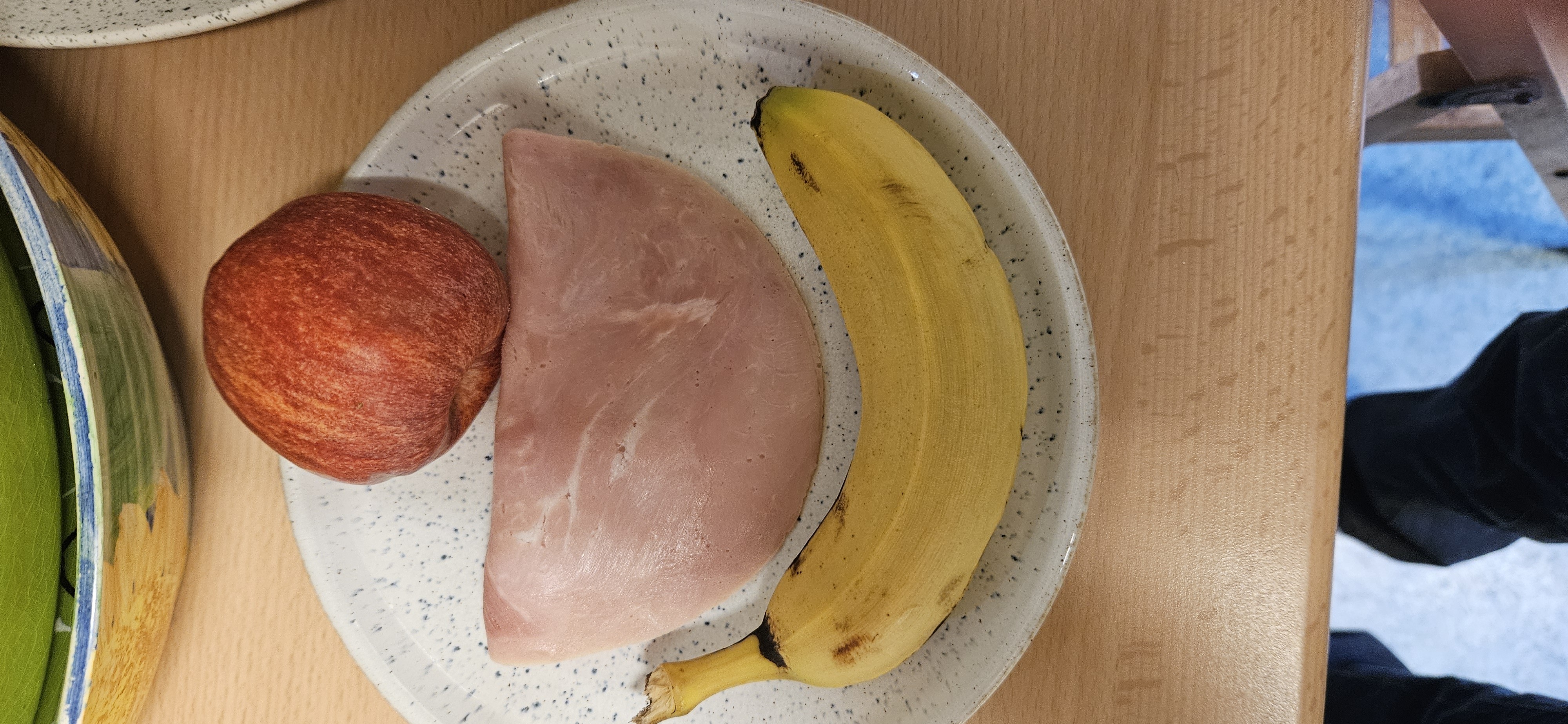 Ham Apple Banana Plate