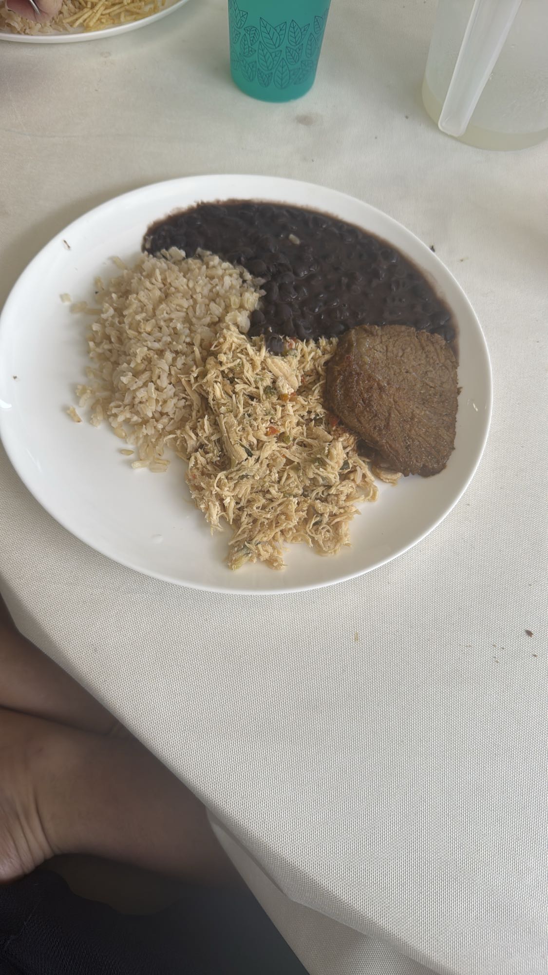 Arroz, feijão e carnes