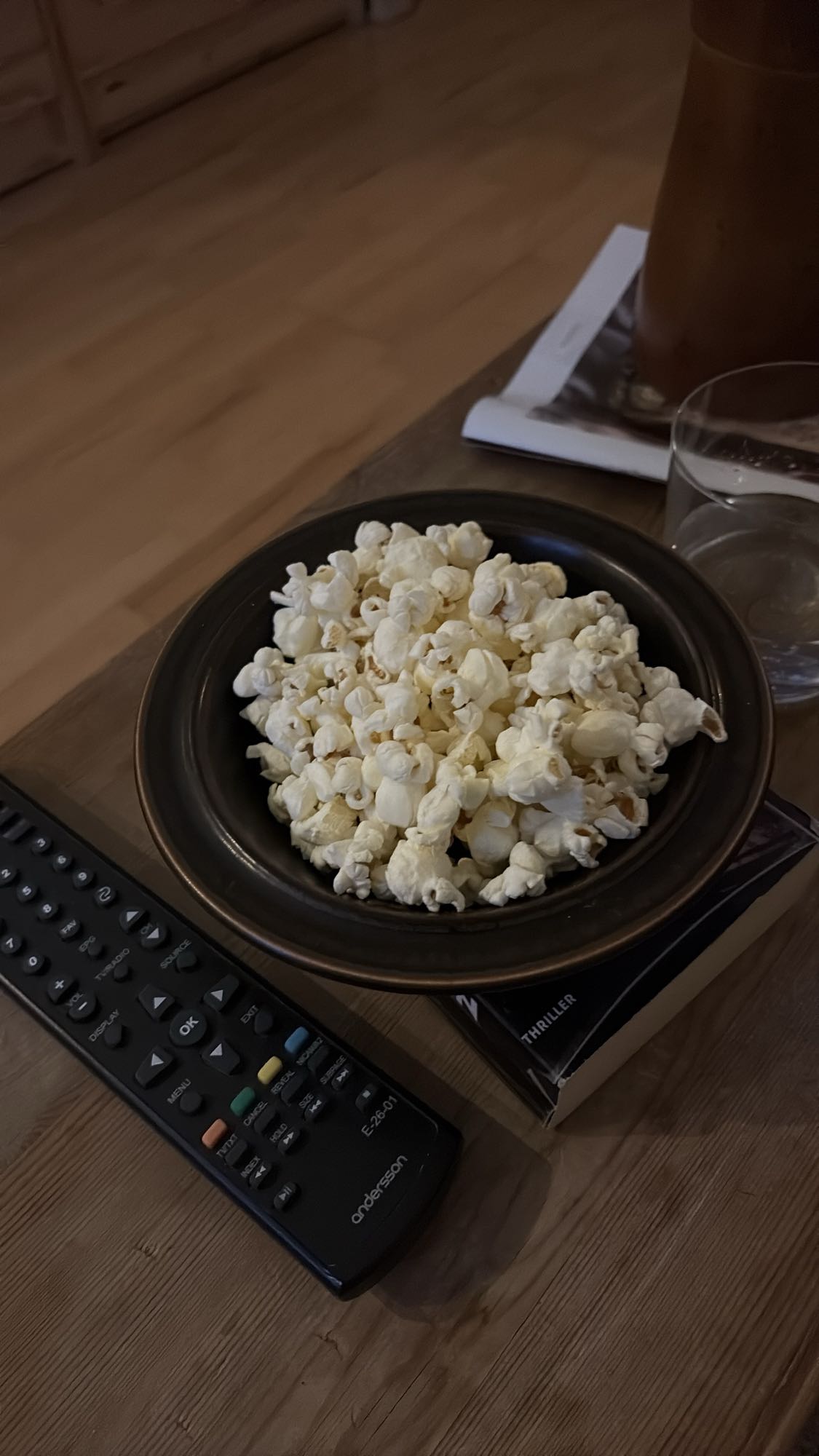 Popcorn i skål