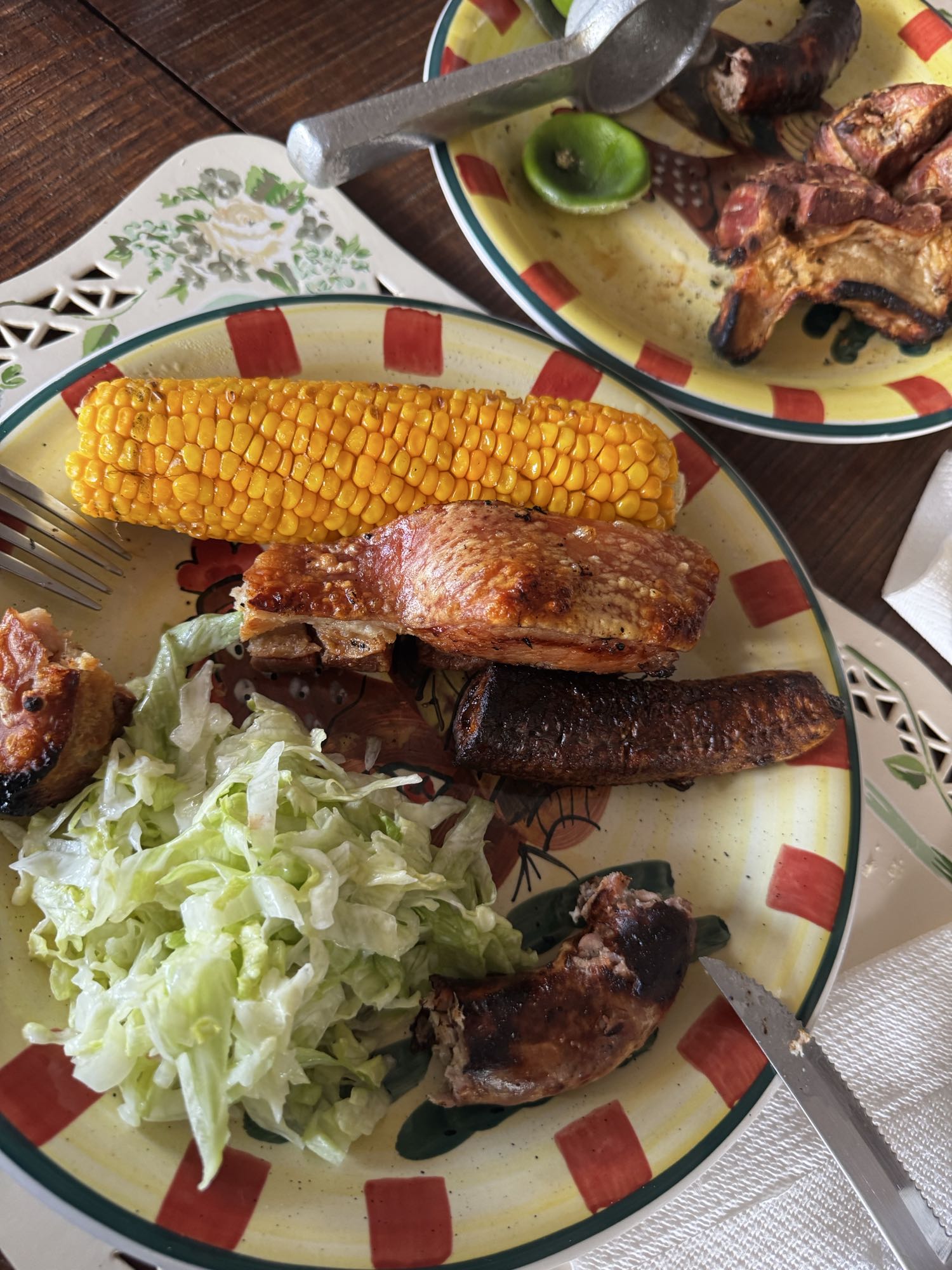 parrillada con elote
