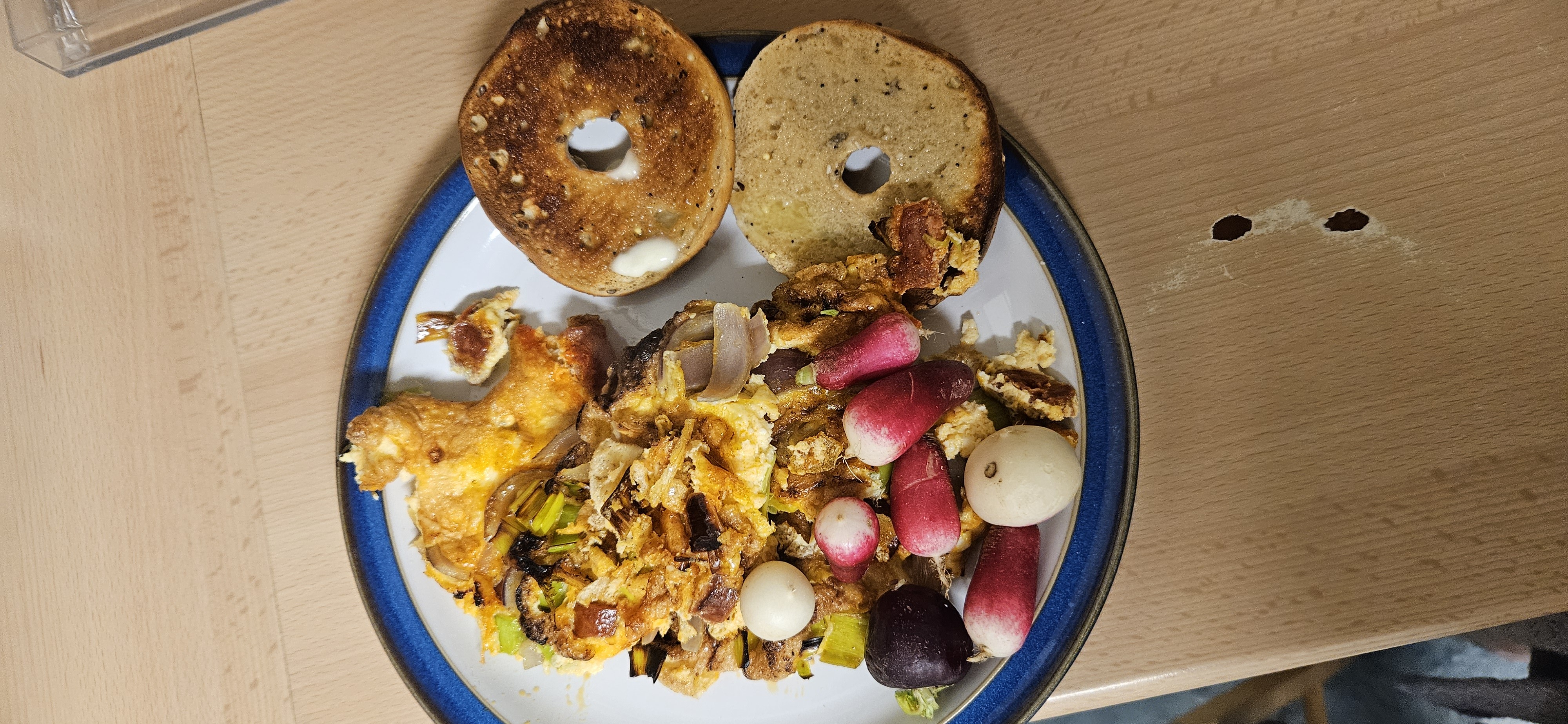 Bagel Omelet Plate