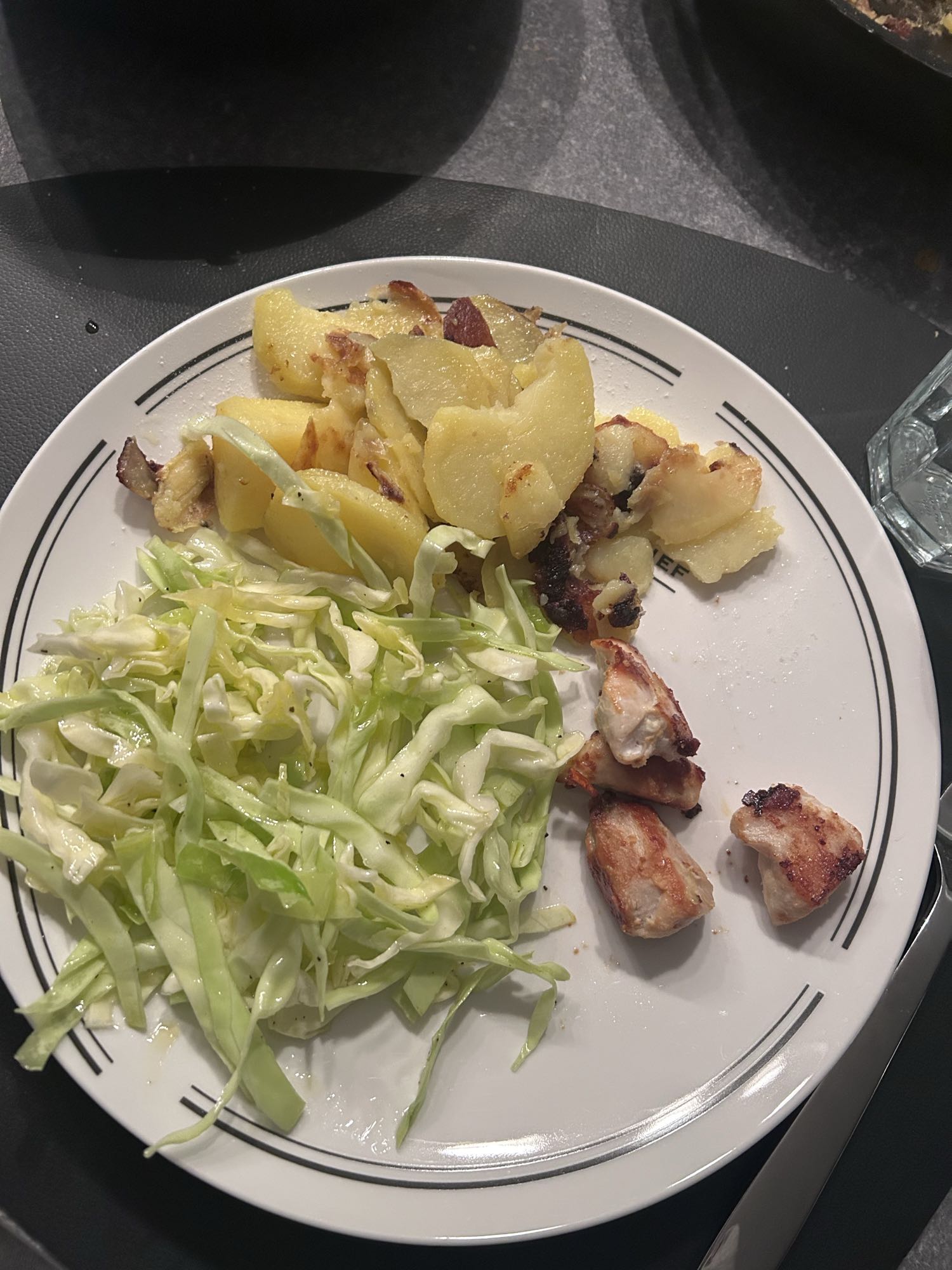 Poulet pommes chou