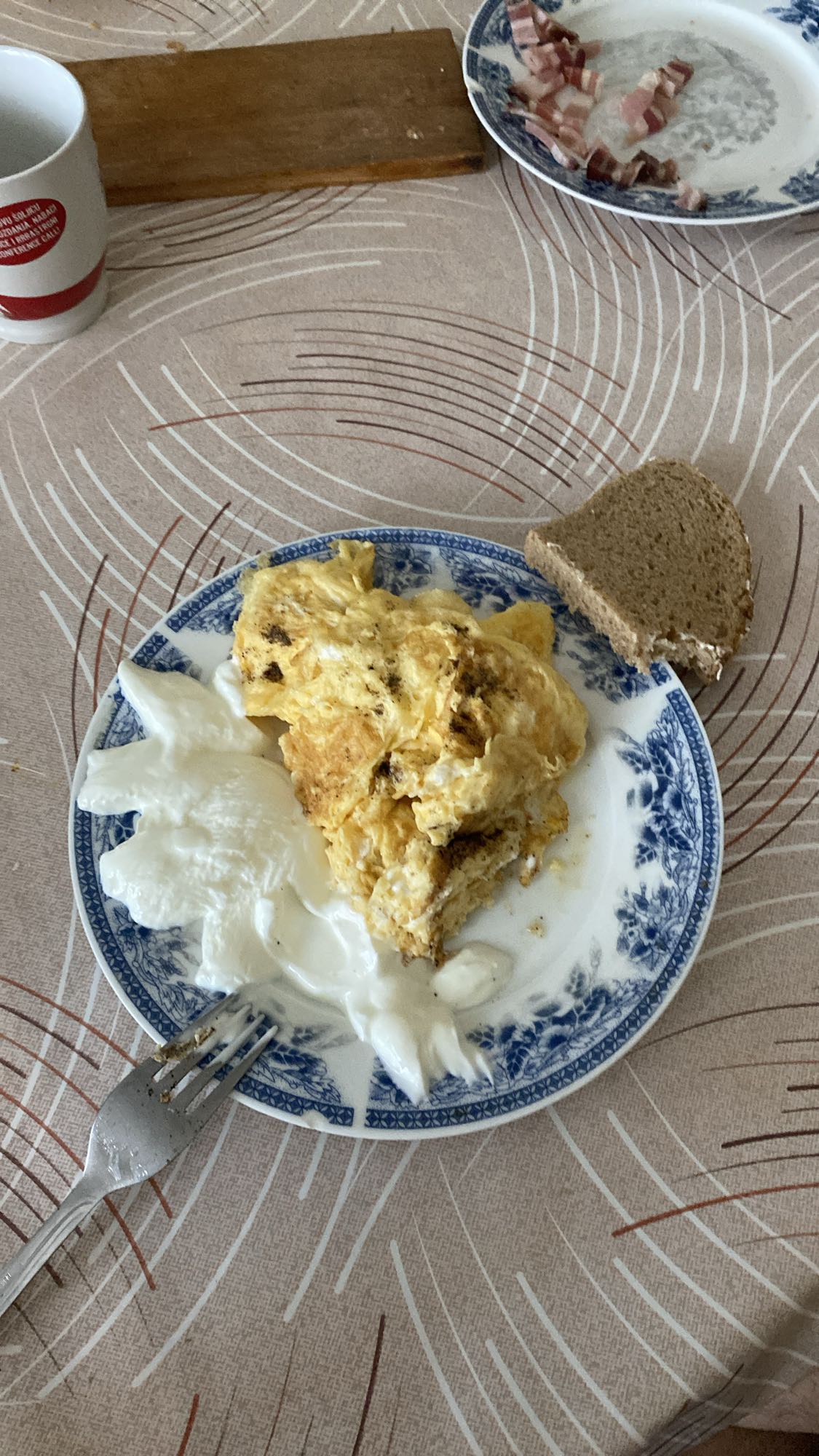 Eggs Yogurt and Bread