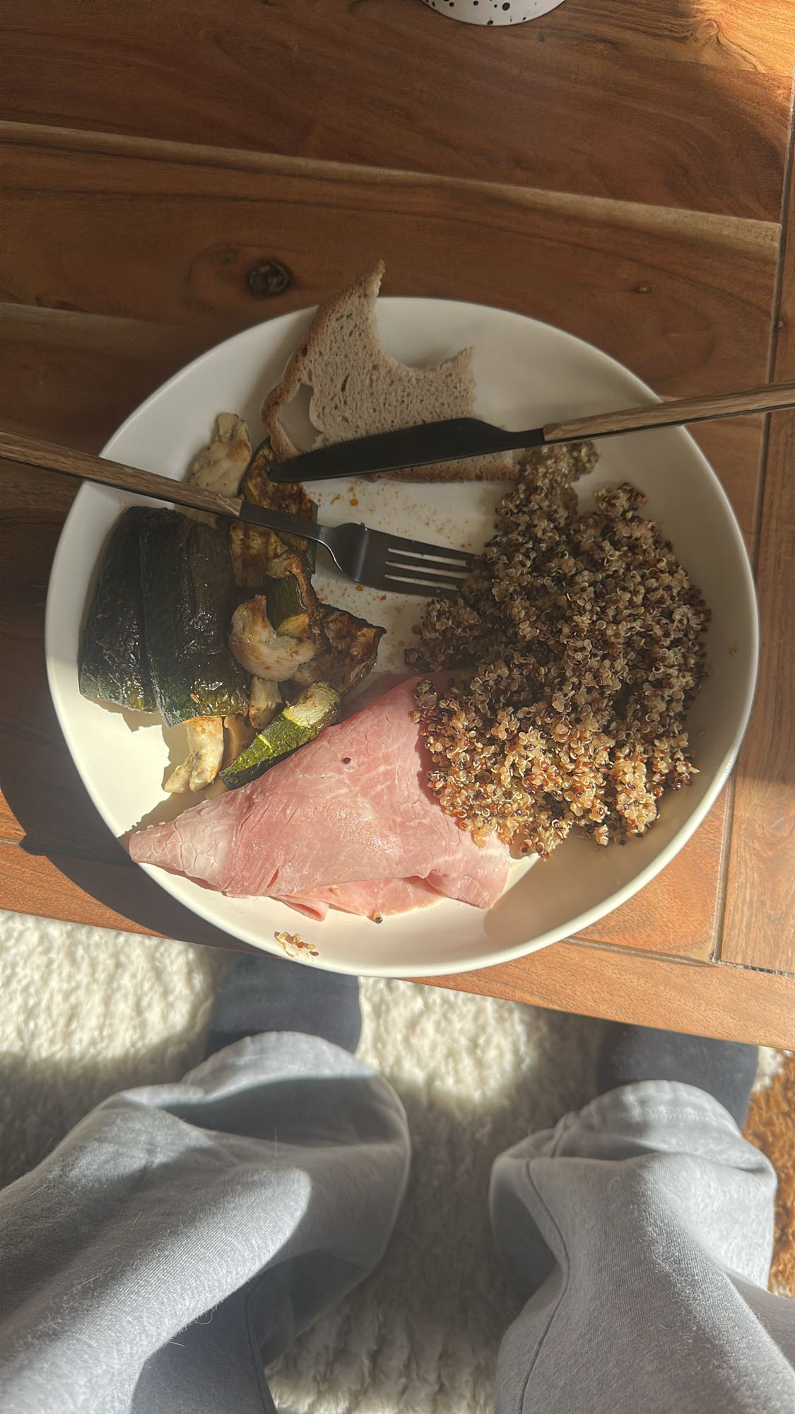 Assiette quinoa jambon