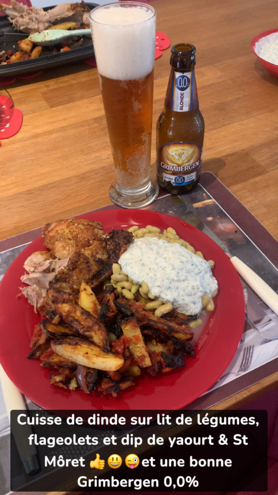 Dinde légumes et bière