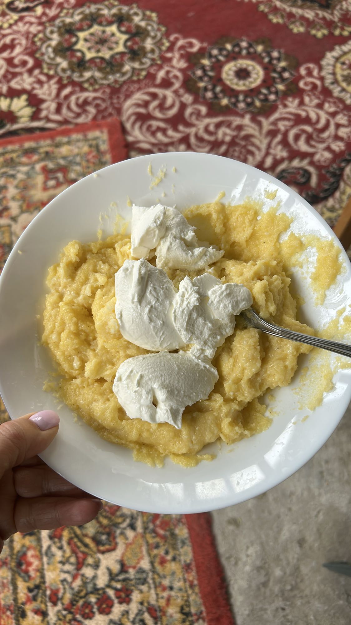 Mamaliga cu smantana