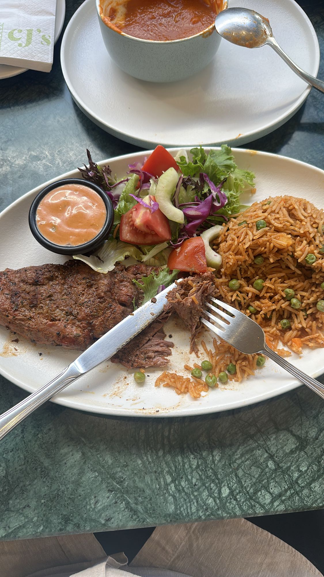 Steak Rice Salad Soup