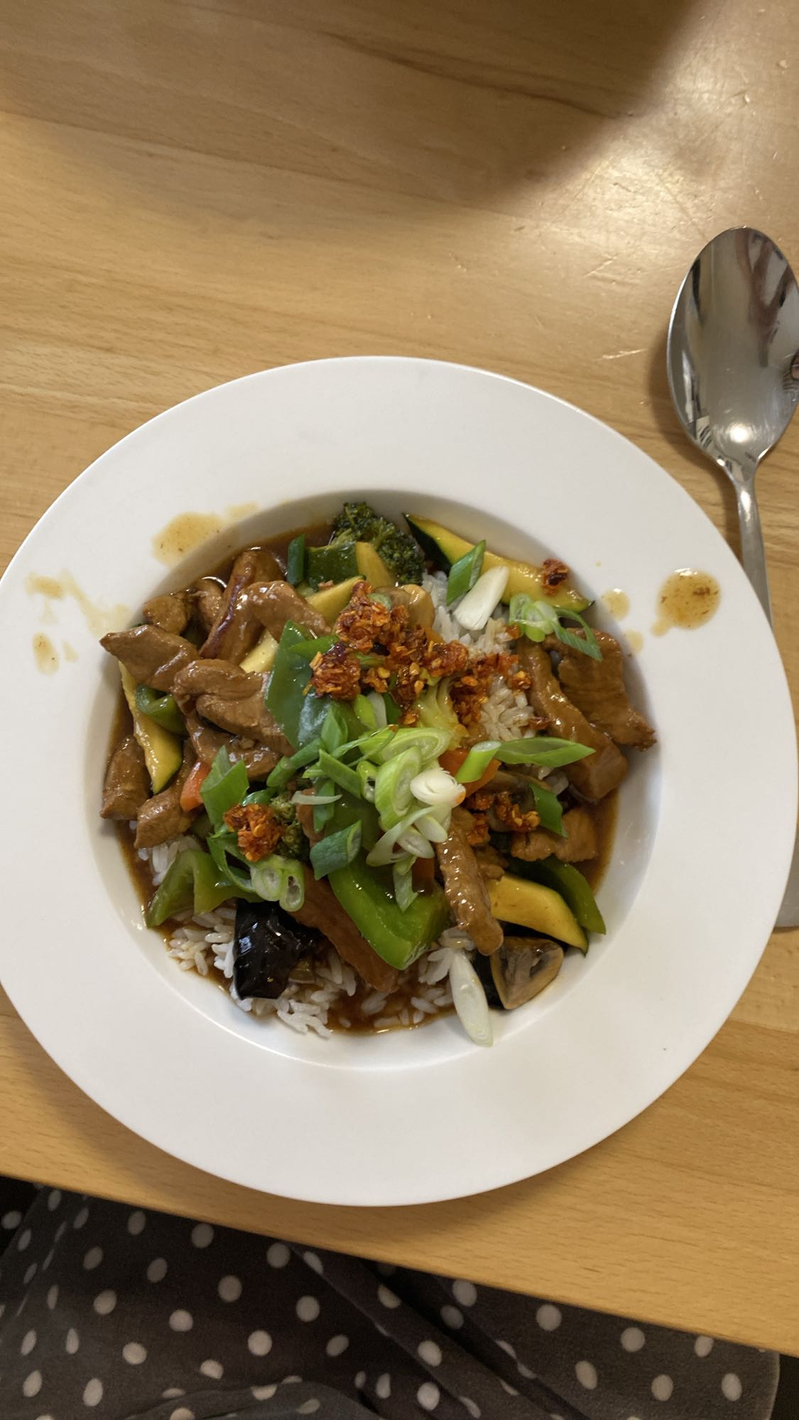 Rindfleisch mit Reis