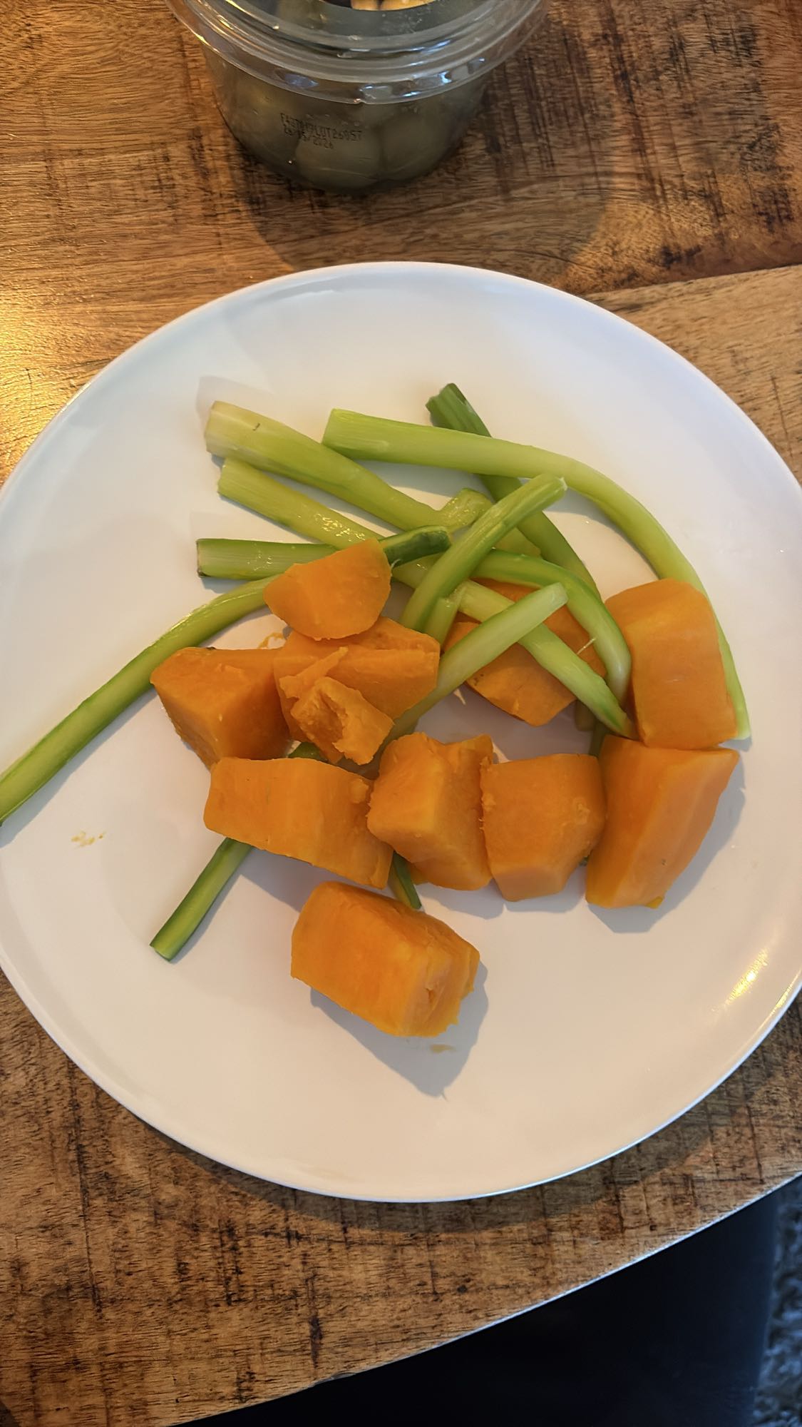Zoete aardappel prei