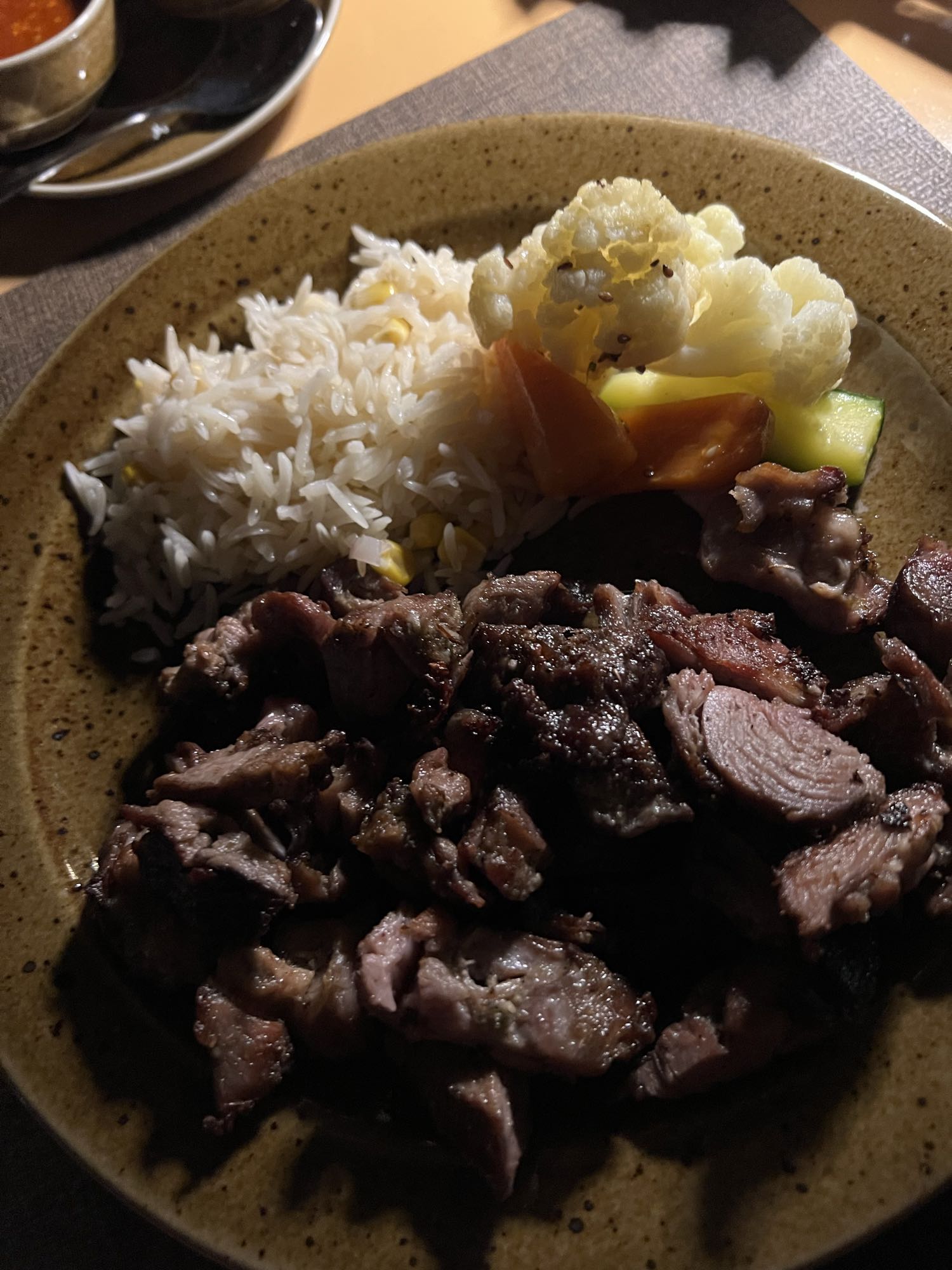 Grilled Meat Rice Plate