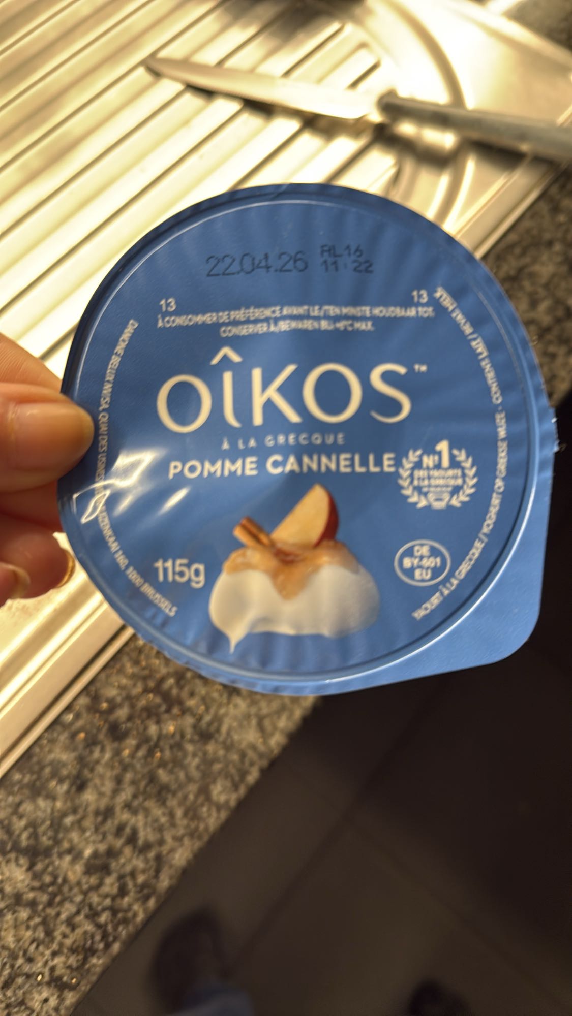 Griekse yoghurt appel