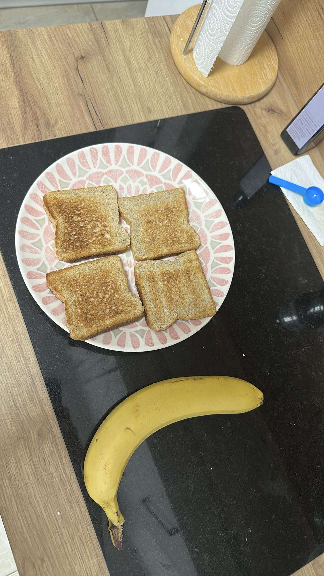 tostadas con plátano y miel