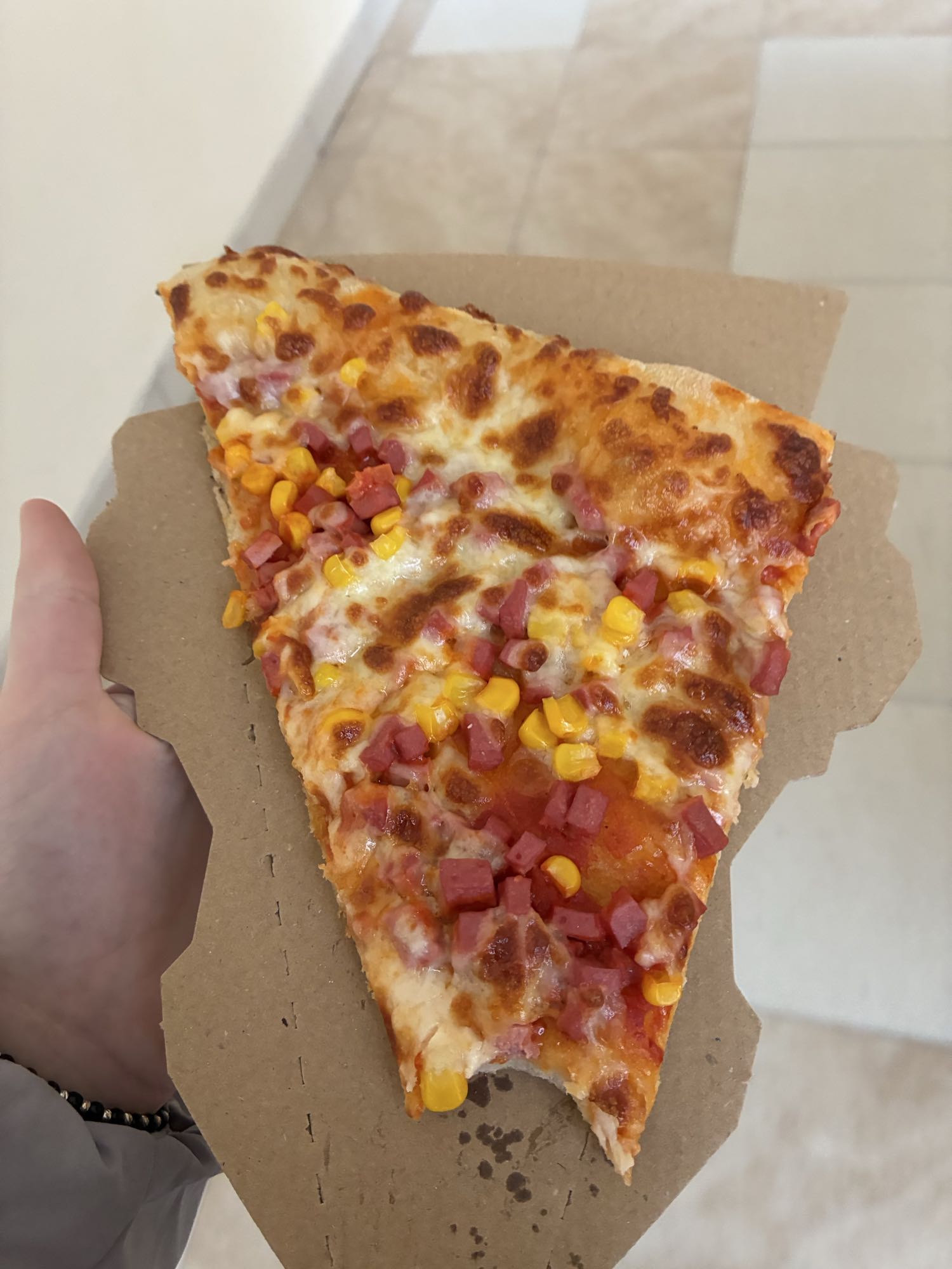 Пица с шунка и царевица