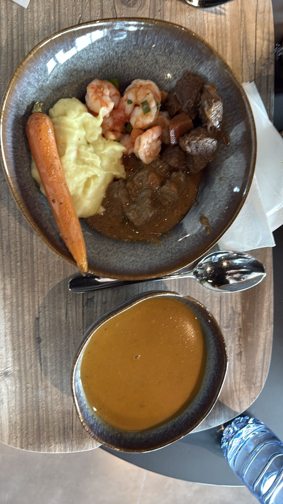 Beef Shrimp Mash Plate