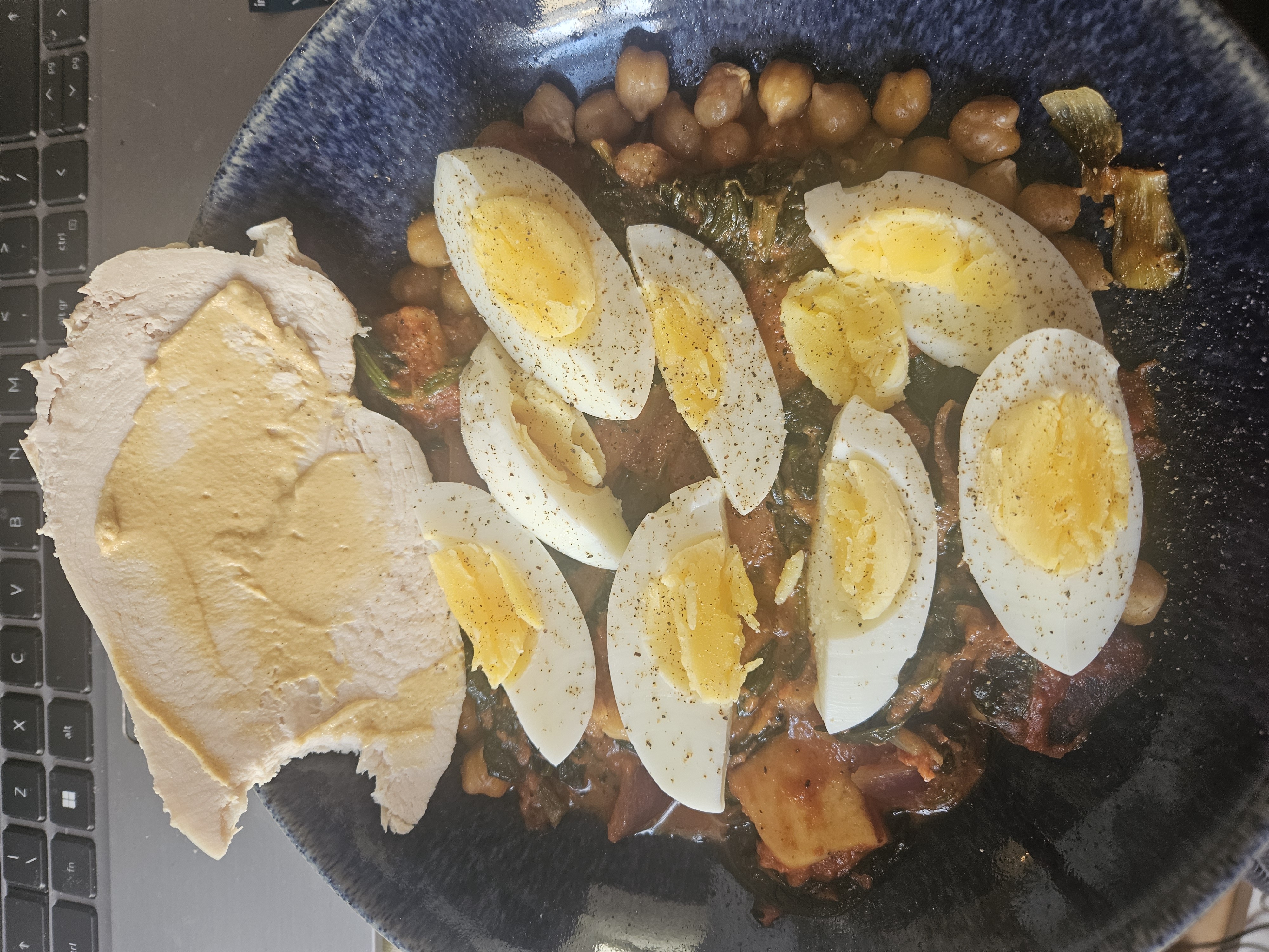 Chicken Egg Chickpea Bowl