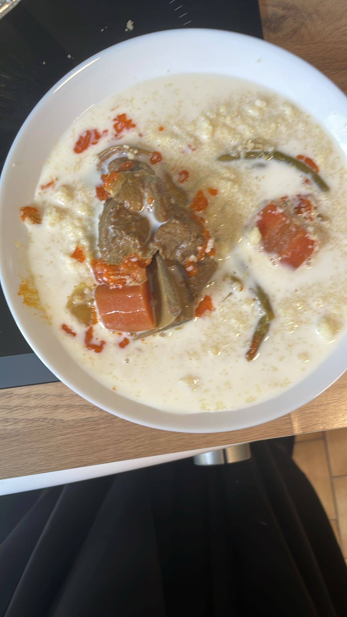Soupe crémeuse au bœuf