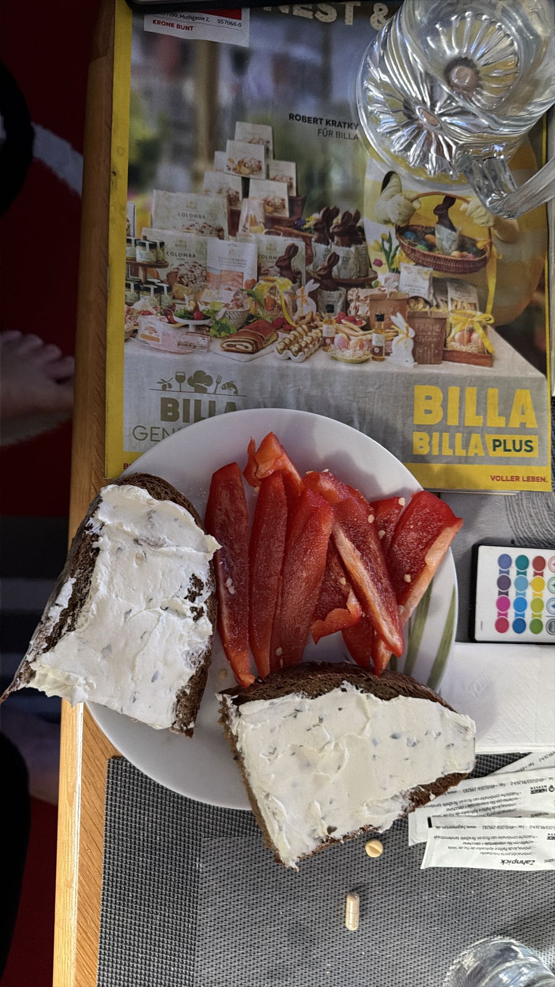 Brot mit Frischkäse