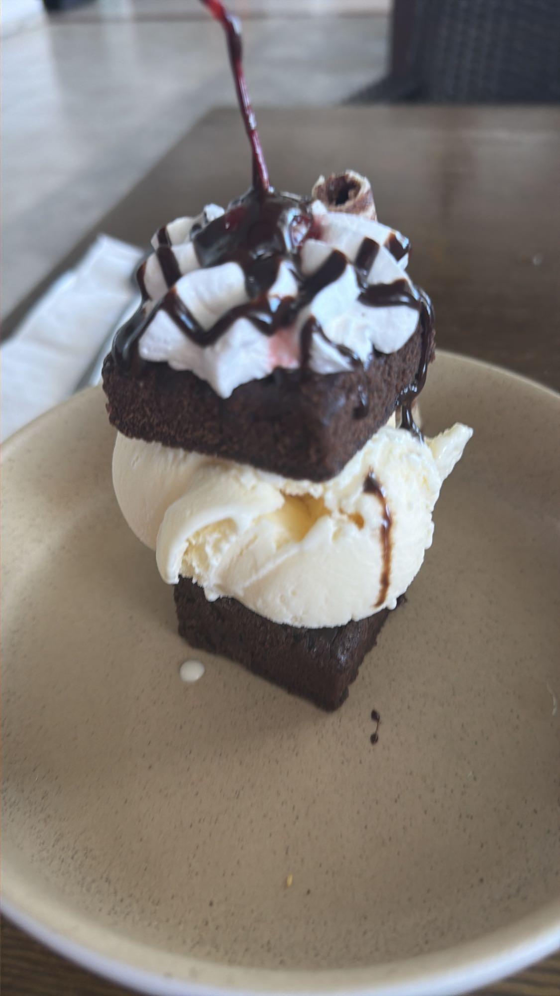Brownie Ice Cream Stack
