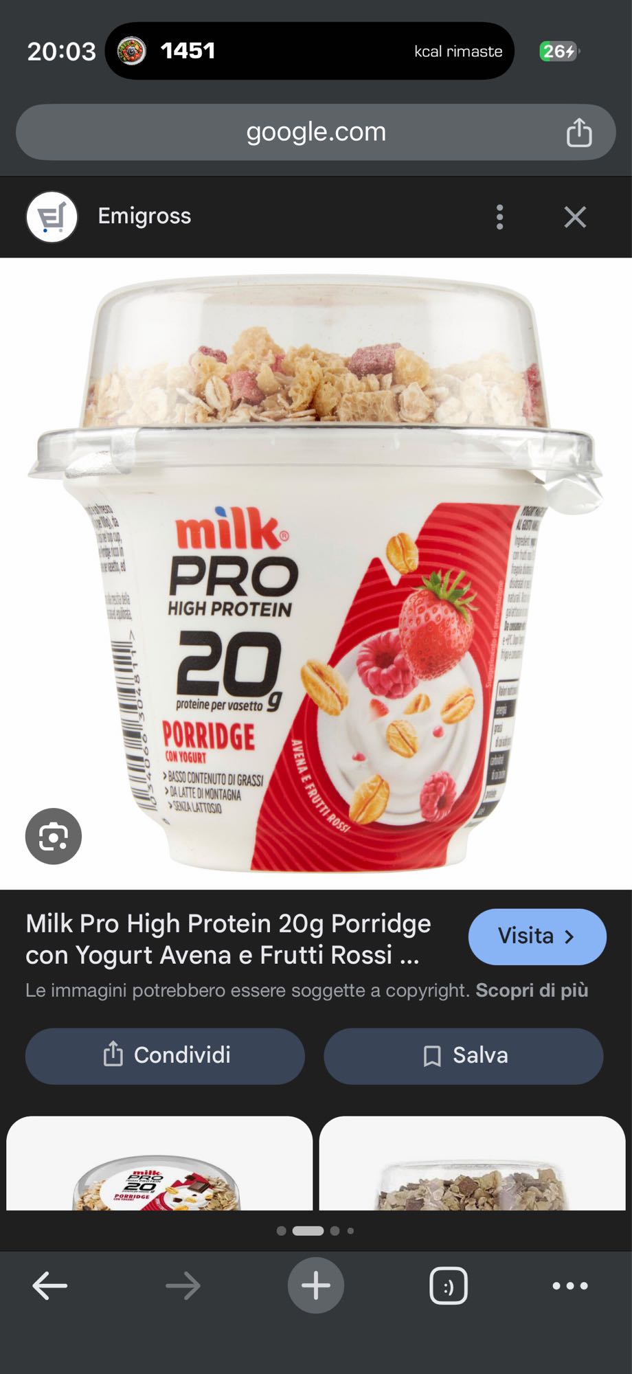 Porridge con yogurt