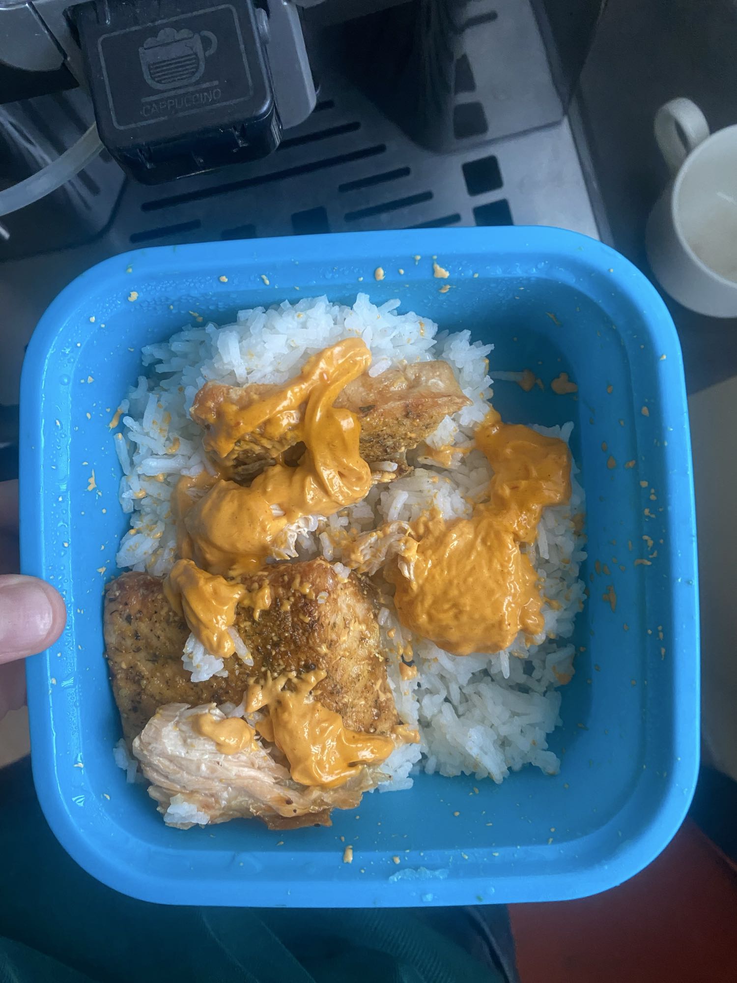 Ryż z kurczakiem i sosem