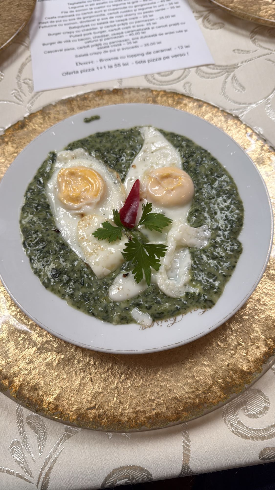 Creamed Spinach Eggs