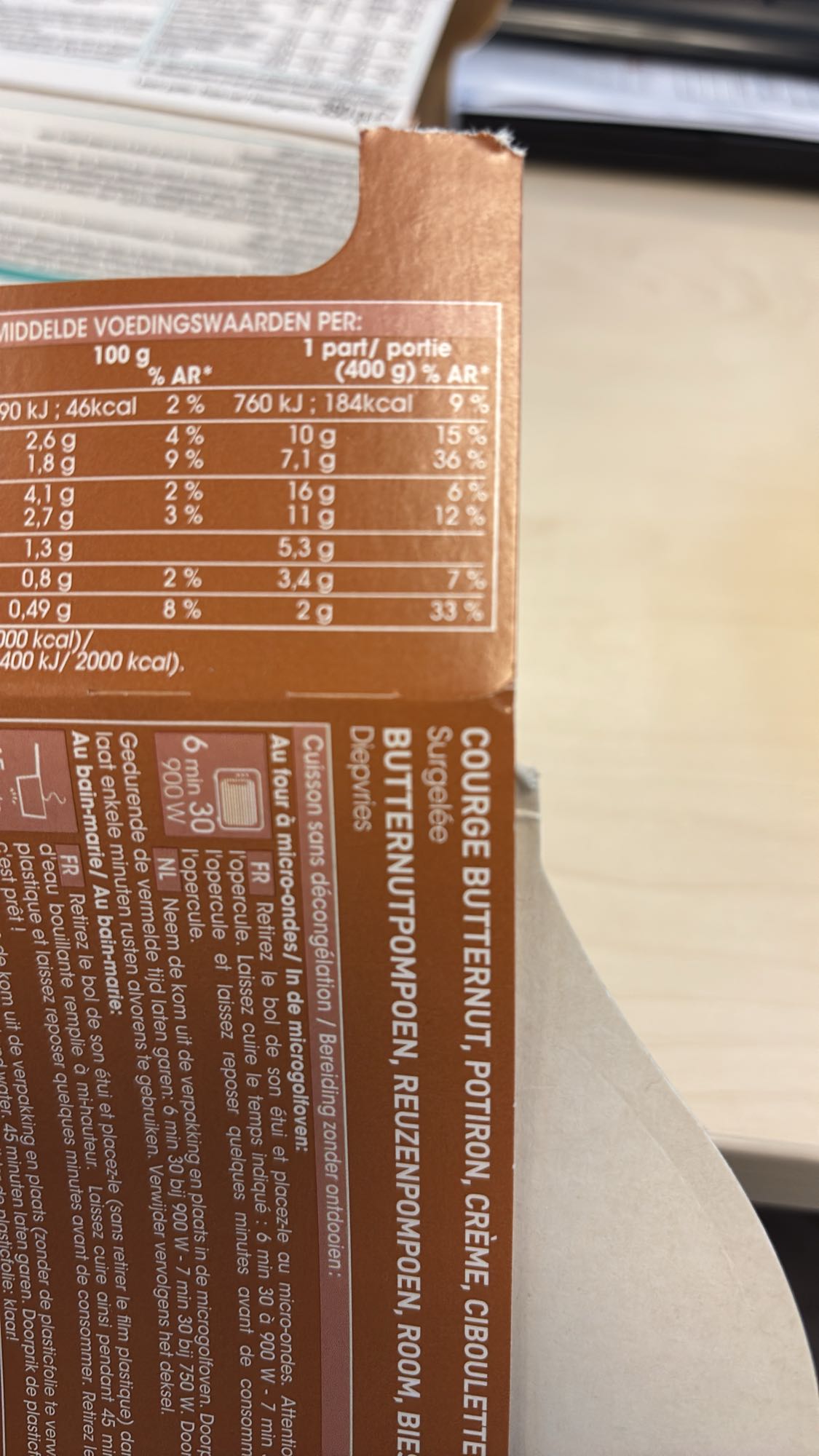 Soupe de courge butternut