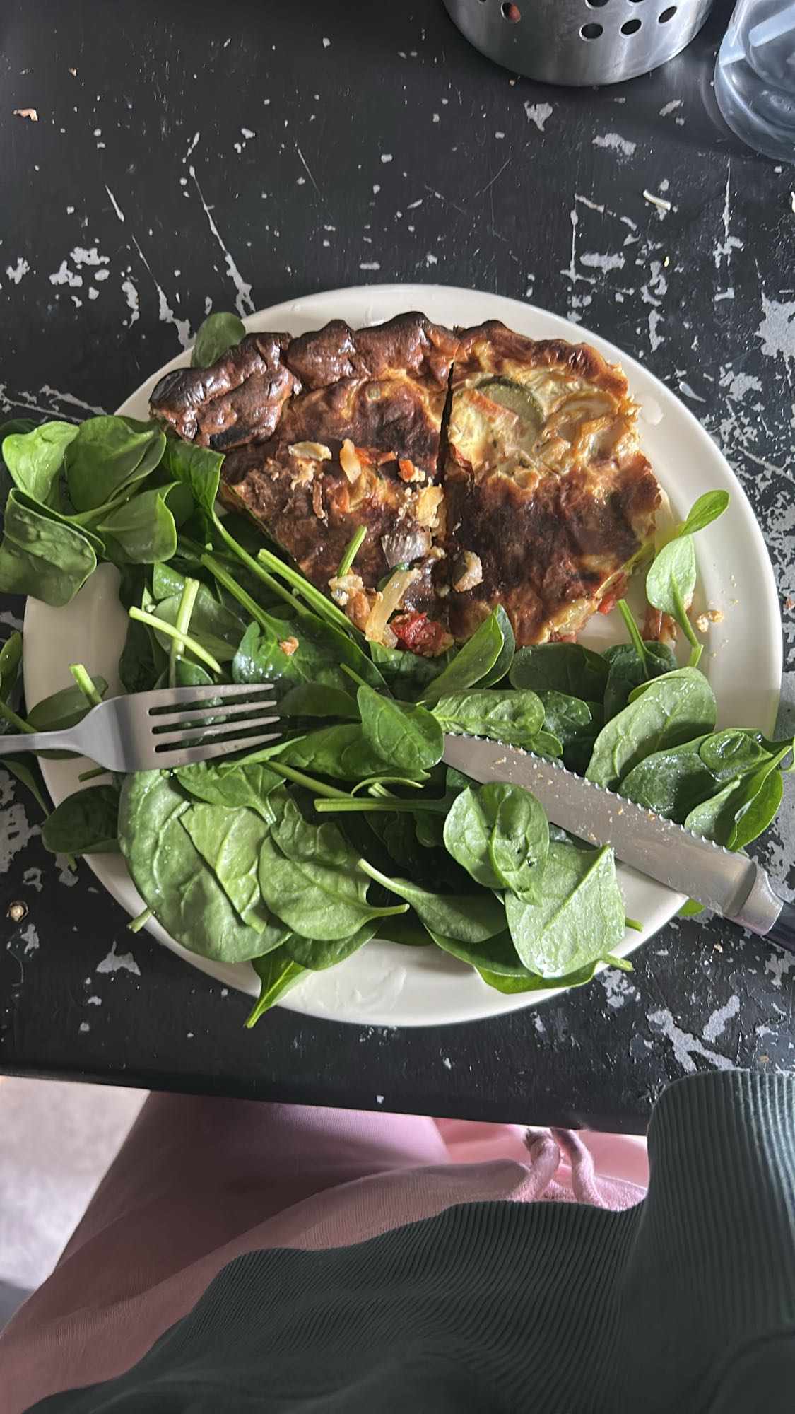 Quiche et épinards