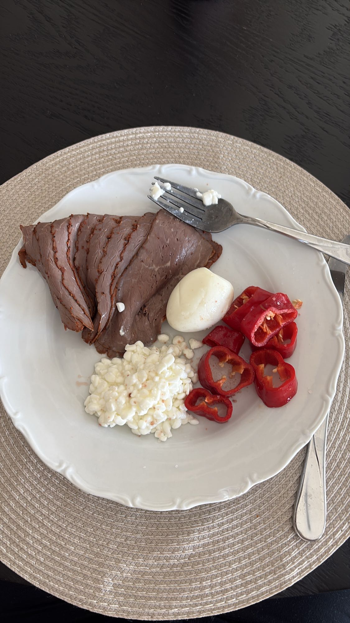 Rostbiff med ägg