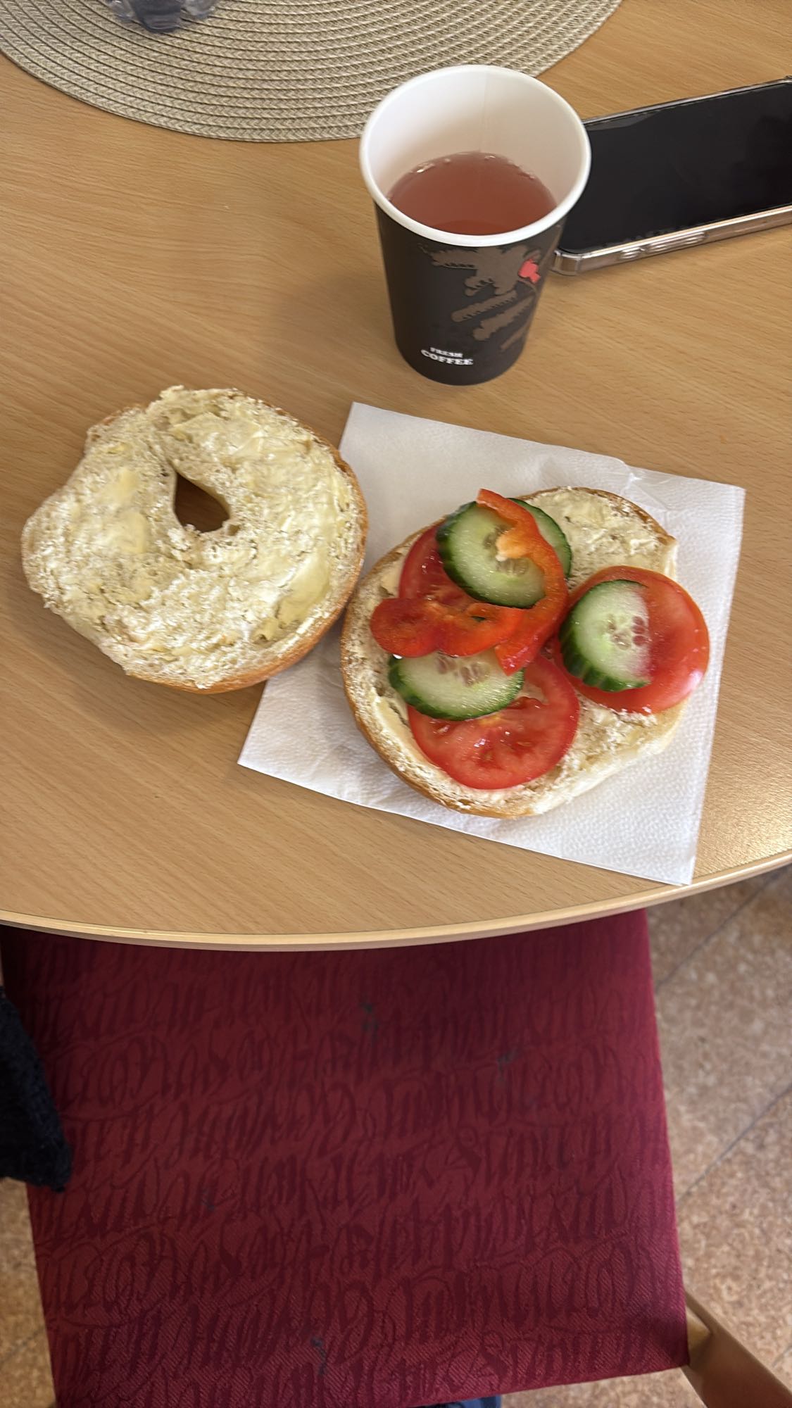 Bagel med grönsaker