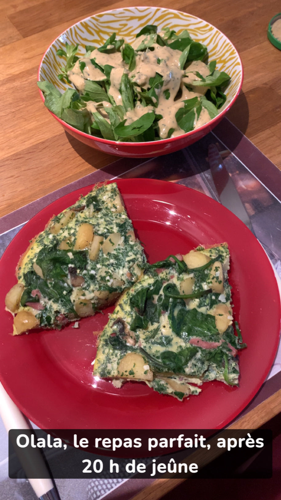 Frittata et salade