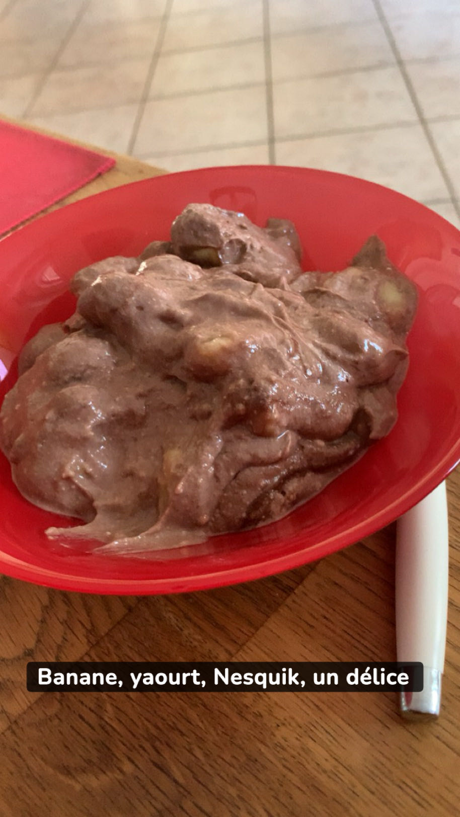 Banane yaourt chocolat