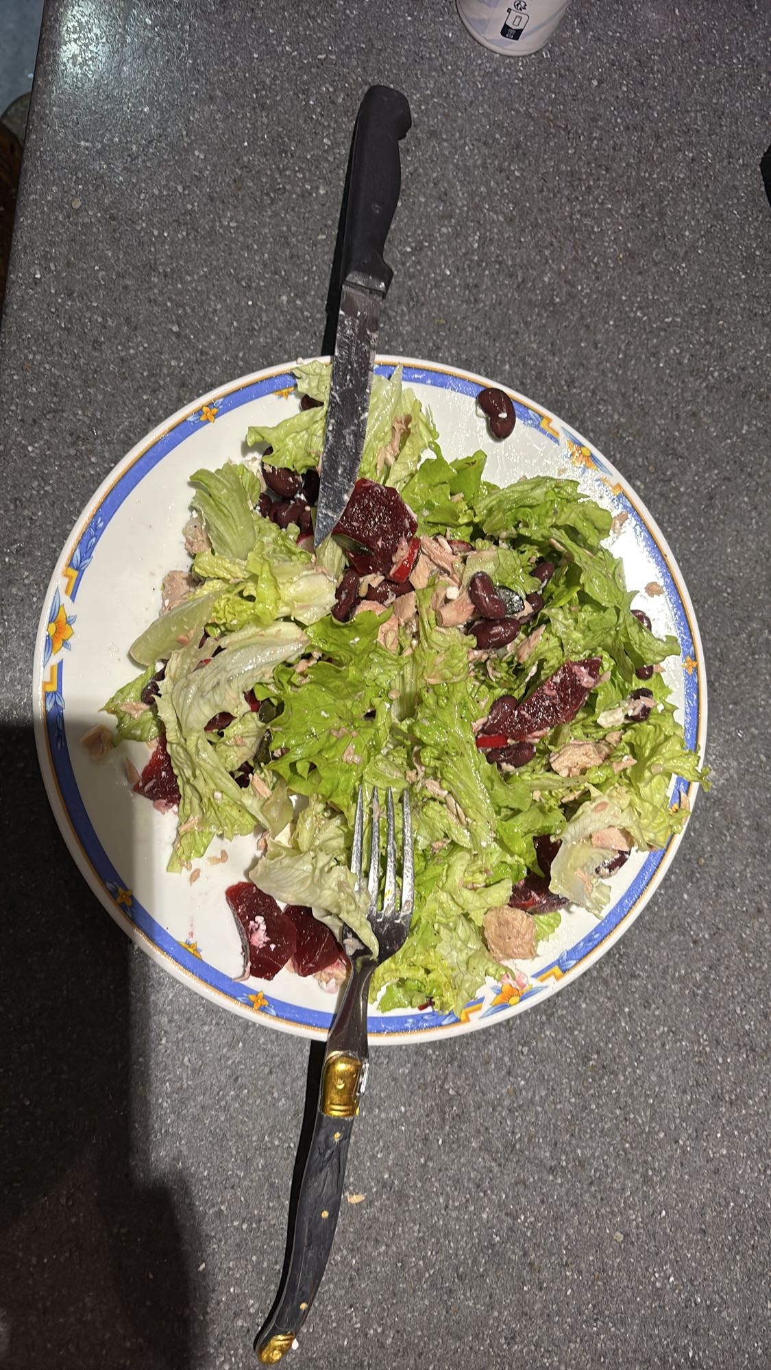 Salade thon haricots