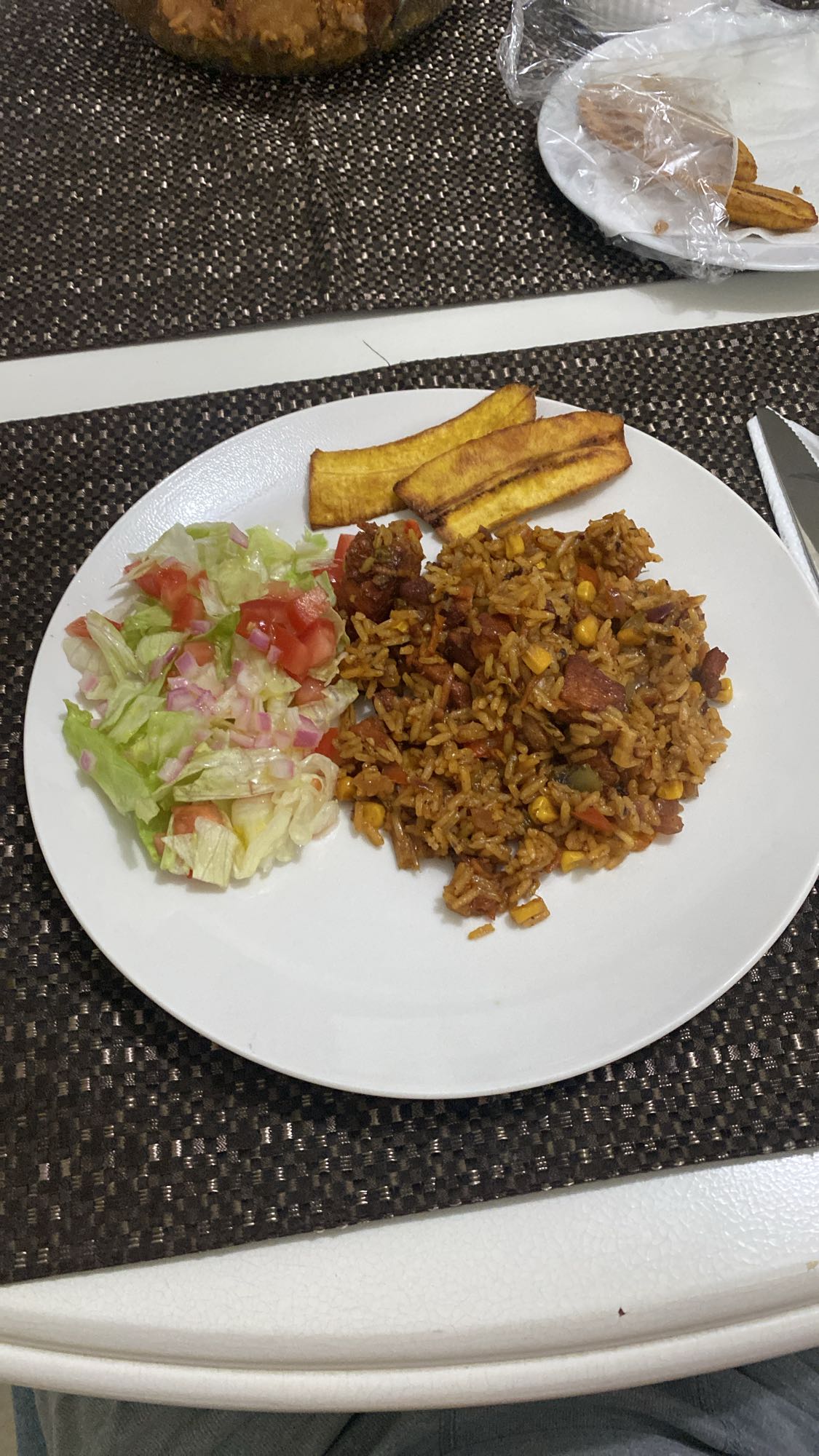arroz con ensalada