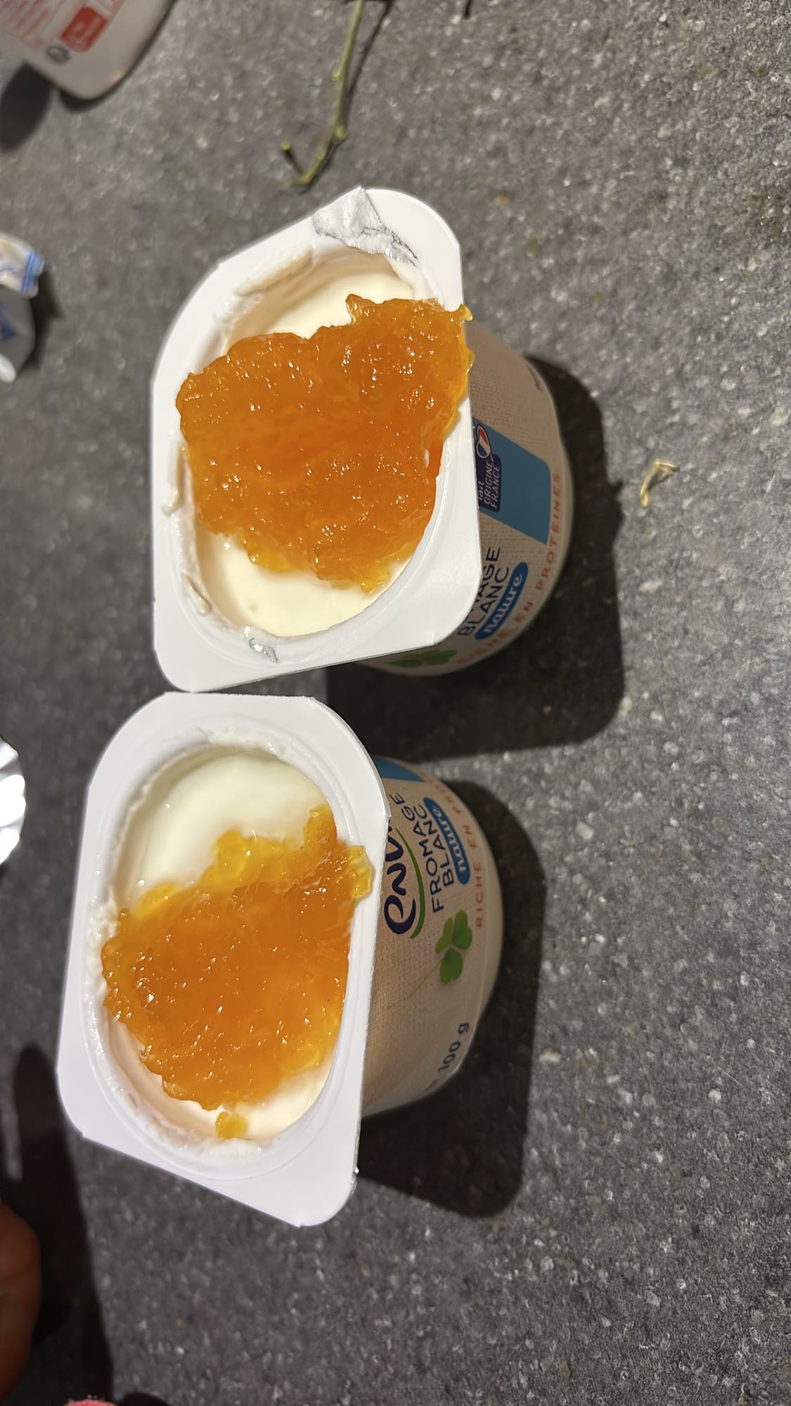 Fromage blanc à la confiture de citrouille