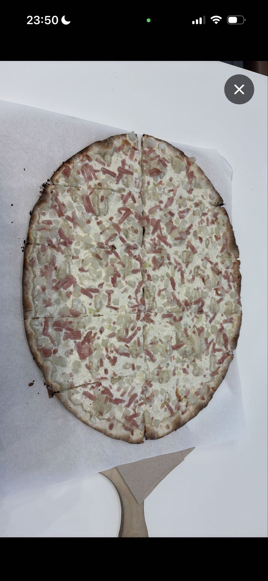Flammkuchen mit Schinken