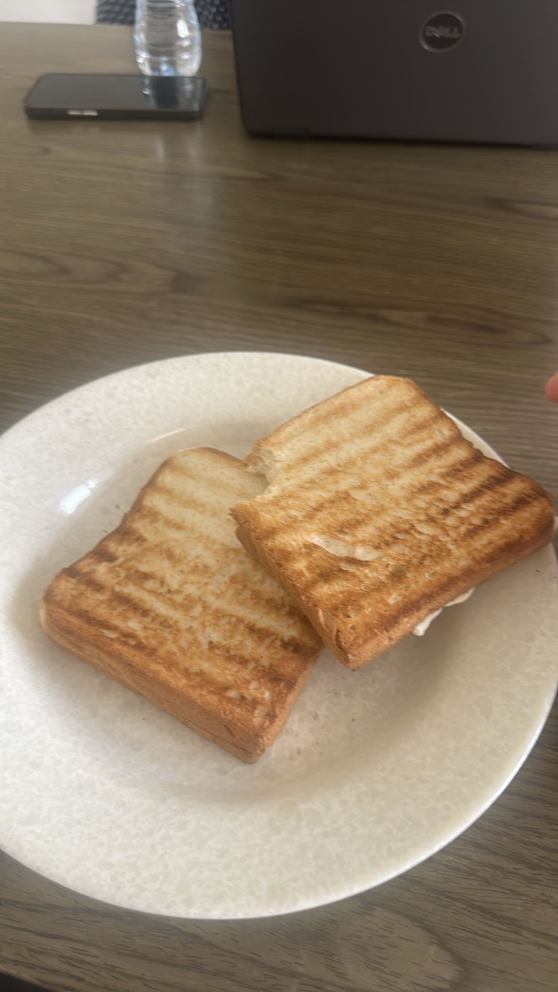 Toast with Cheddar Cheese and Yogurt