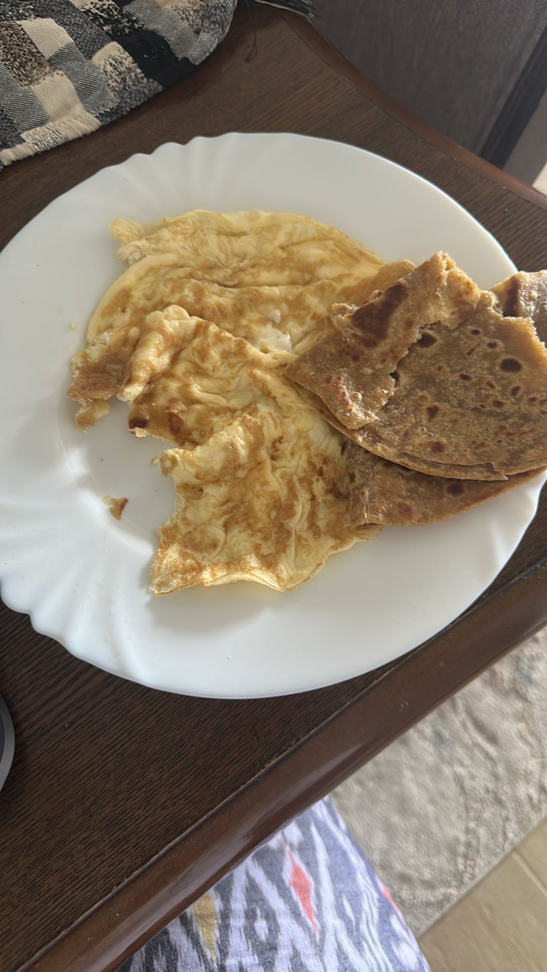 Eggs with Brown Flatbread