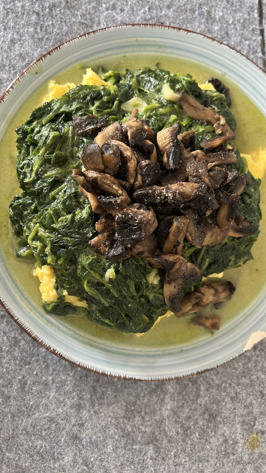 Tortilla con espinacas