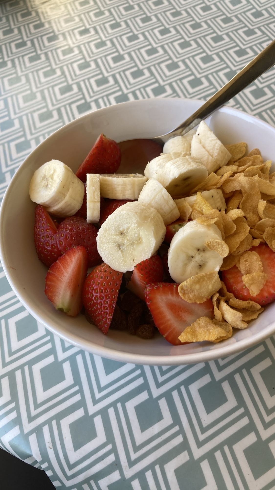 Fruktskål med flingor